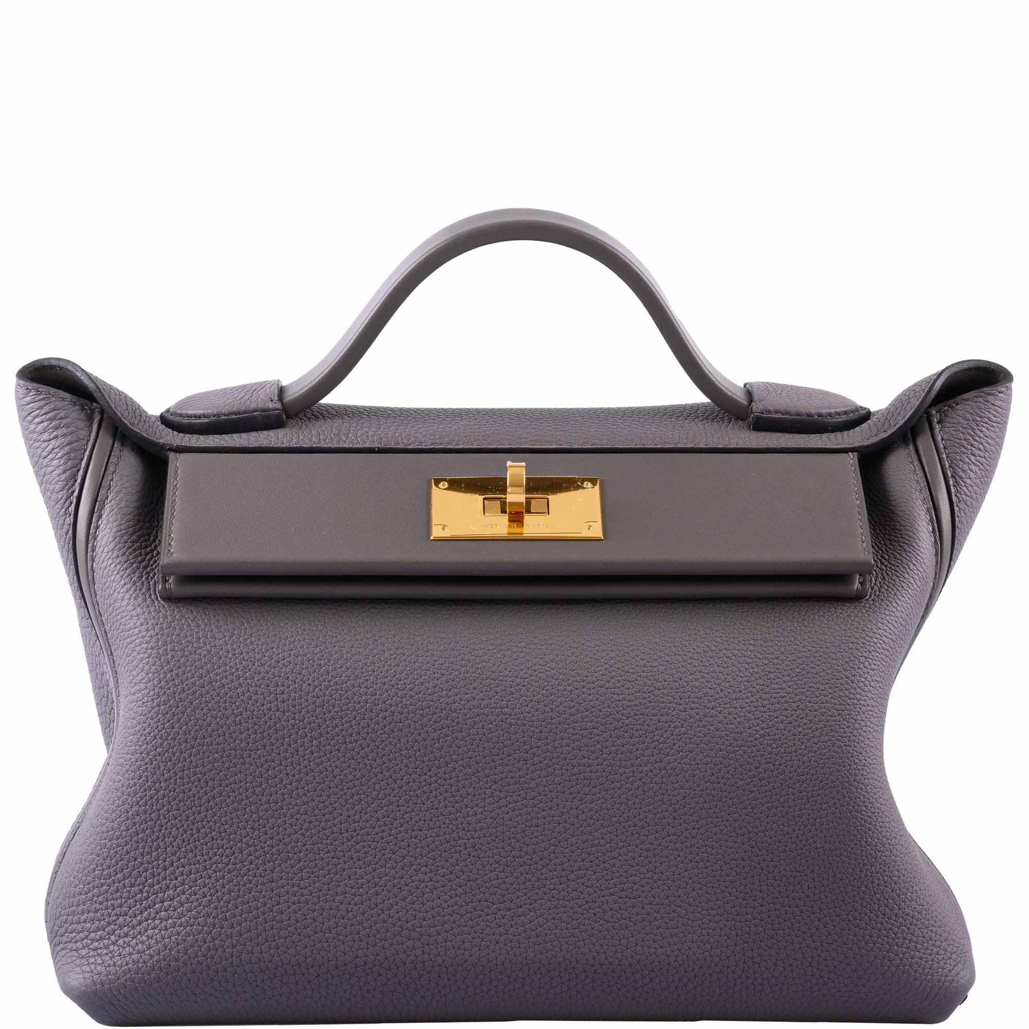 Hermès 24/24 29 Étain Swift and Togo Gold Hardware