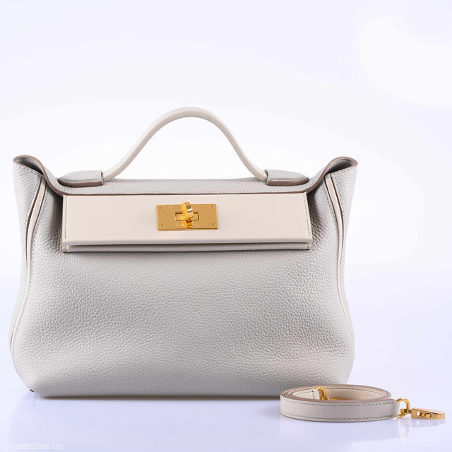 Hermès 24/24 29 Gris Perle Togo & Beton Swift Gold Hardware – JaneFinds