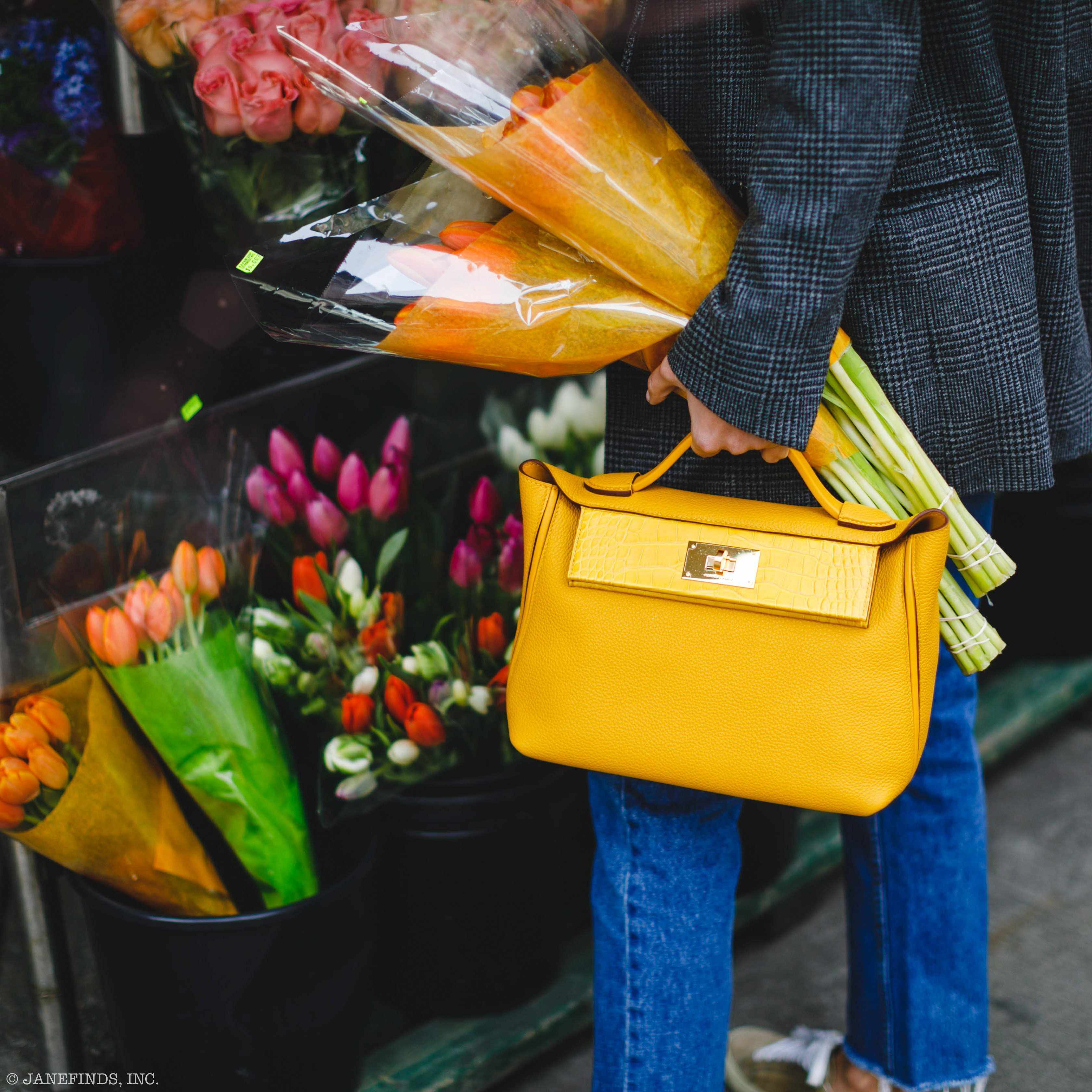 Hermès 24/24 29 Jaune Ambre Togo & Alligator Gold Hardware