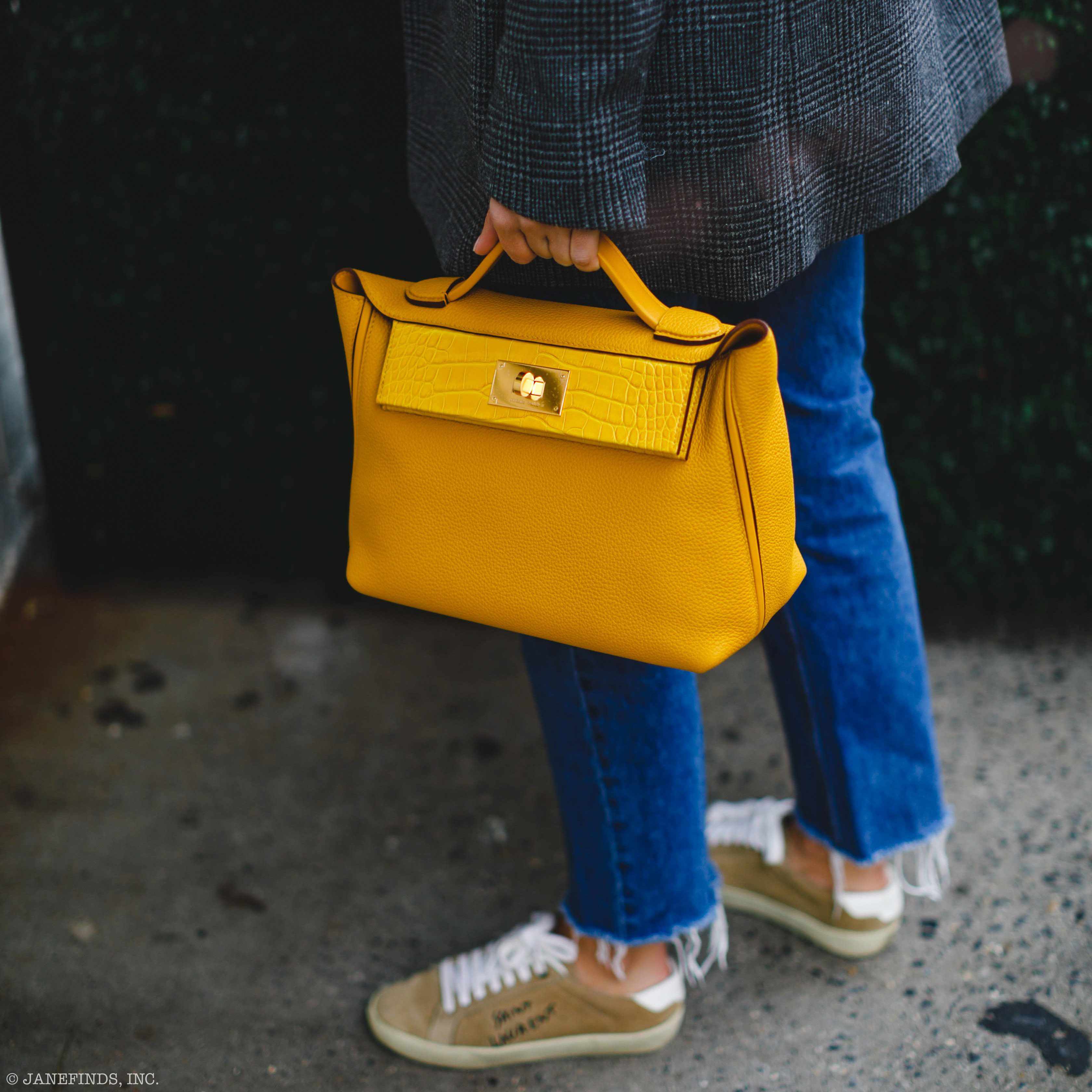 Hermès 24/24 29 Jaune Ambre Togo & Alligator Gold Hardware