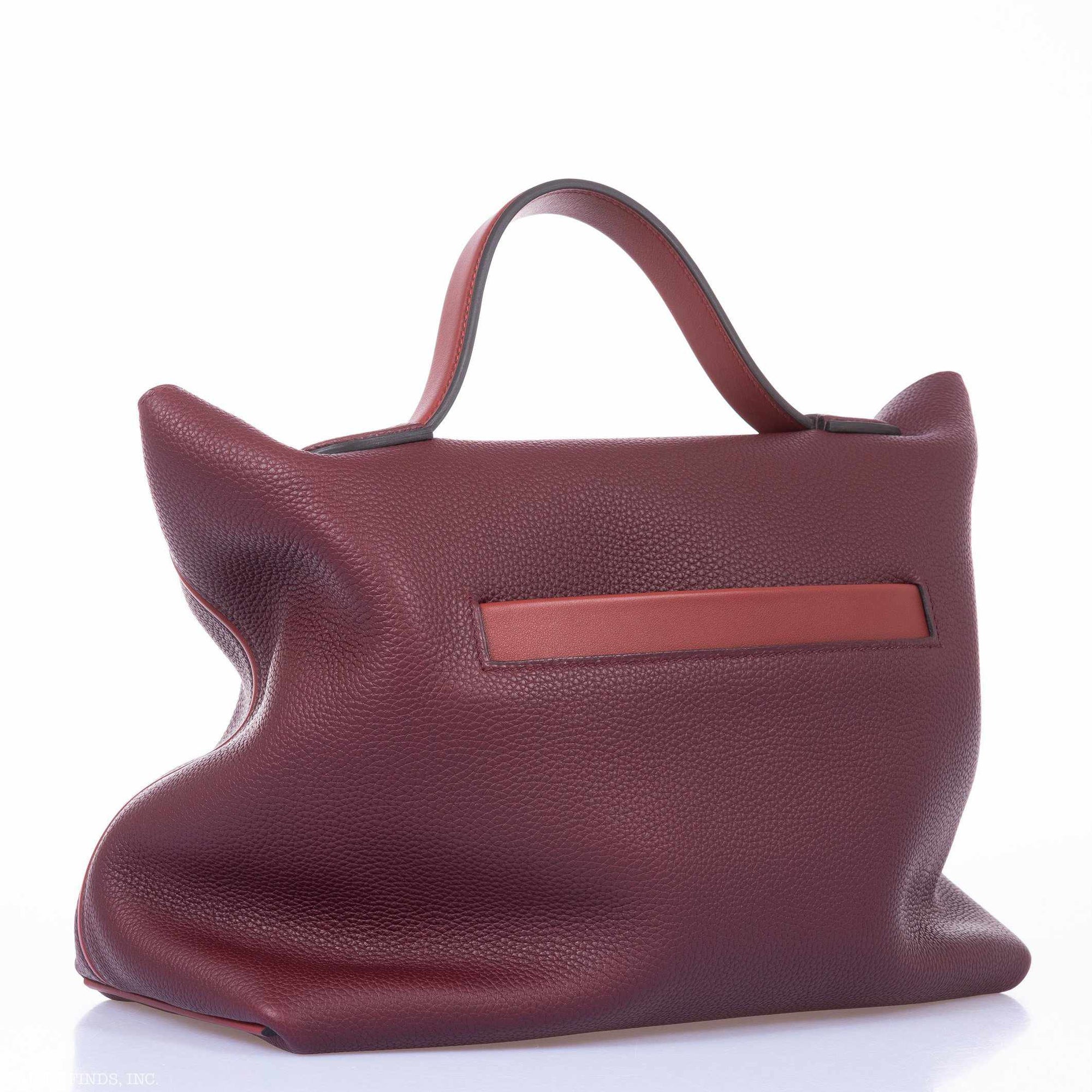 Hermès 24/24 35 Bordeaux & Rouge H Swift & Togo Gold Hardware