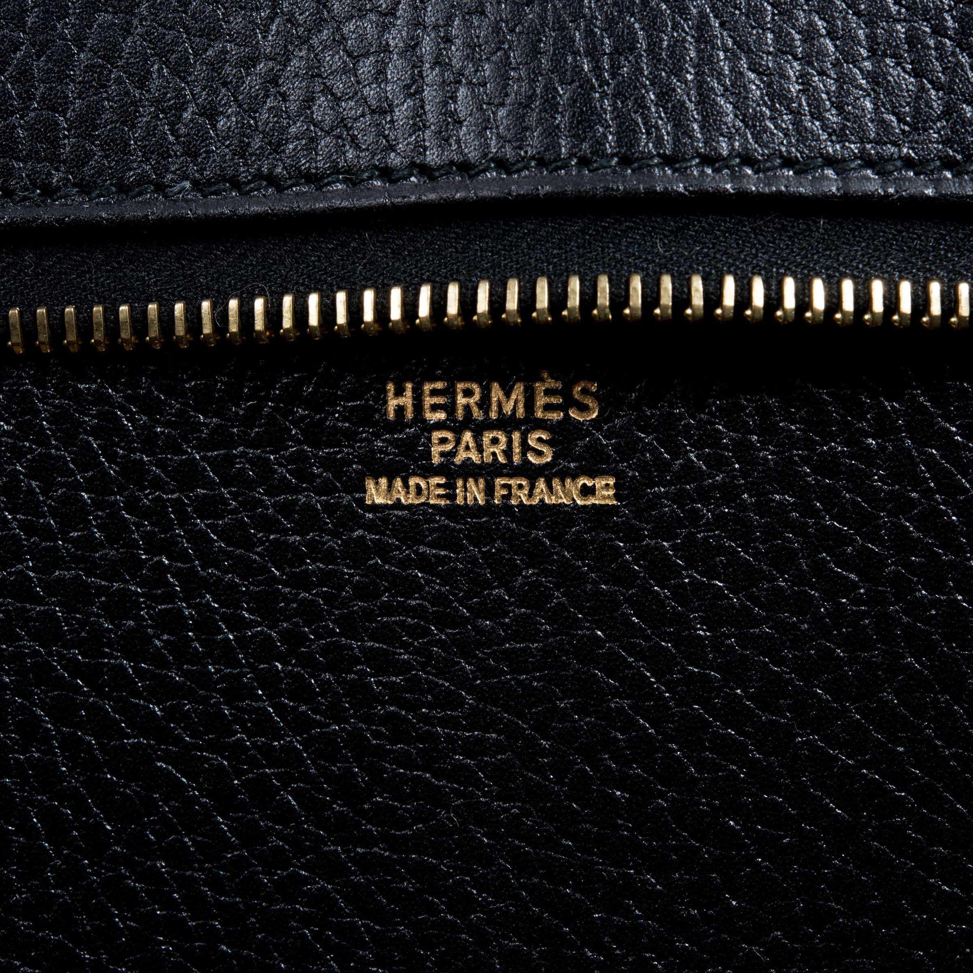 Hermès Airport Bag Black Ardenne and Vache Naturelle - Vintage