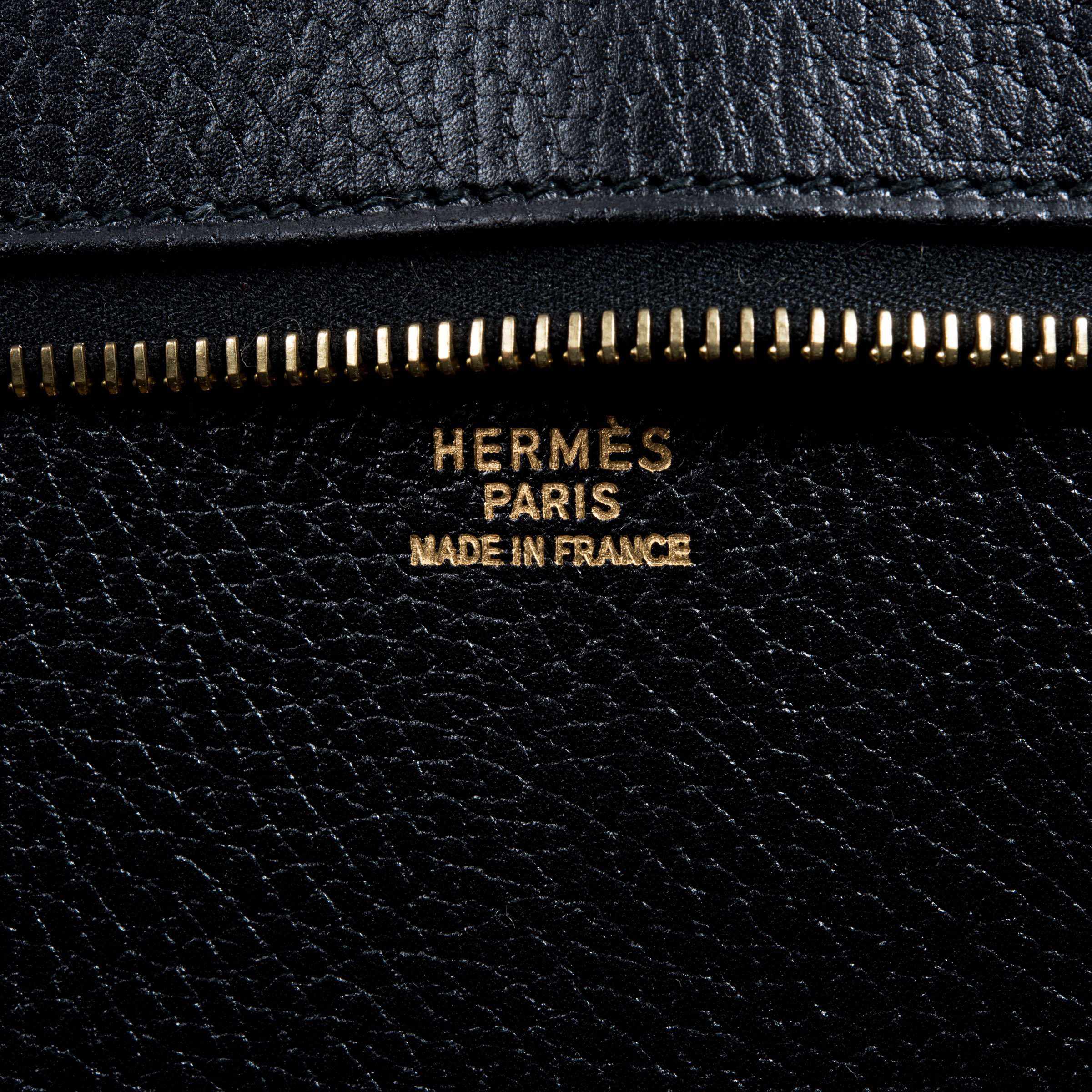 Hermès Airport Bag Black Ardenne and Vache Naturelle - Vintage
