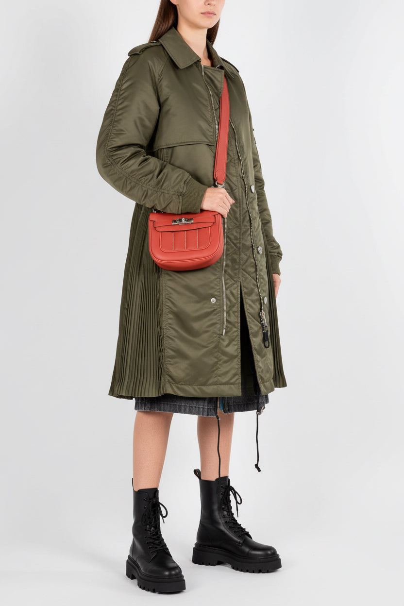 Hermès Berline 28 Brique Perforated Swift Palladium Hardware