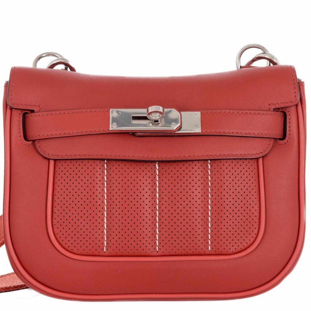 Hermès Berline 28 Brique Perforated Swift Palladium Hardware