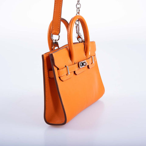 Hermès Birkin 15 Micro Orange Swift with Palladium Hardware