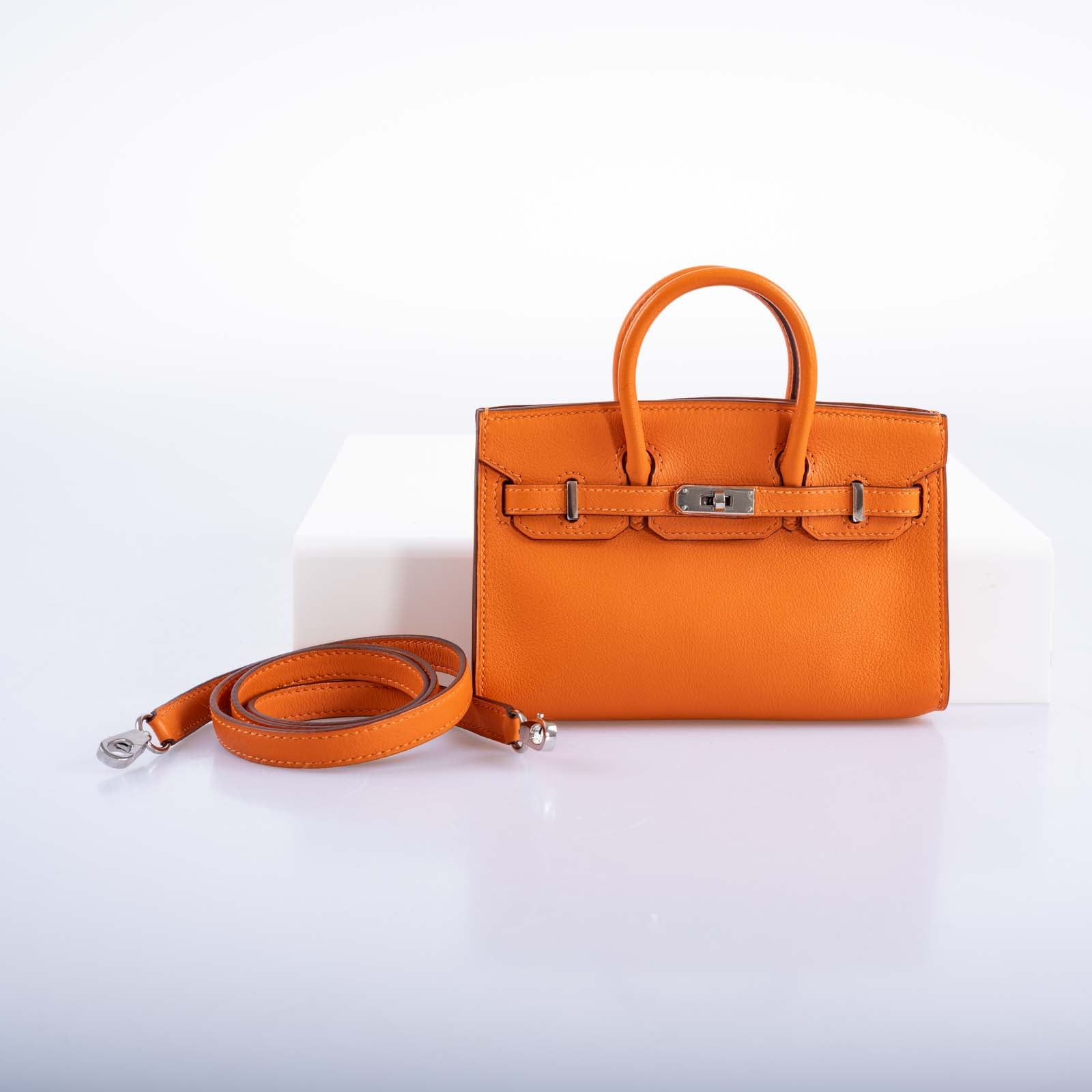 Hermès Birkin 15 Micro Orange Swift with Palladium Hardware
