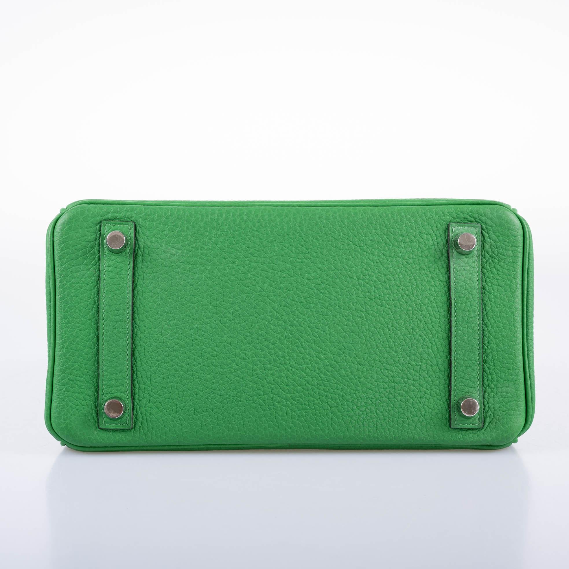 Hermès Birkin 25 Bambou (Bamboo) Green Togo with Palladium Hardware - 2014, R Square