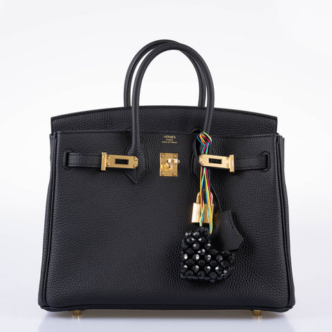 Hermès Birkin 25 Black Togo with Gold Hardware - 2020, Y