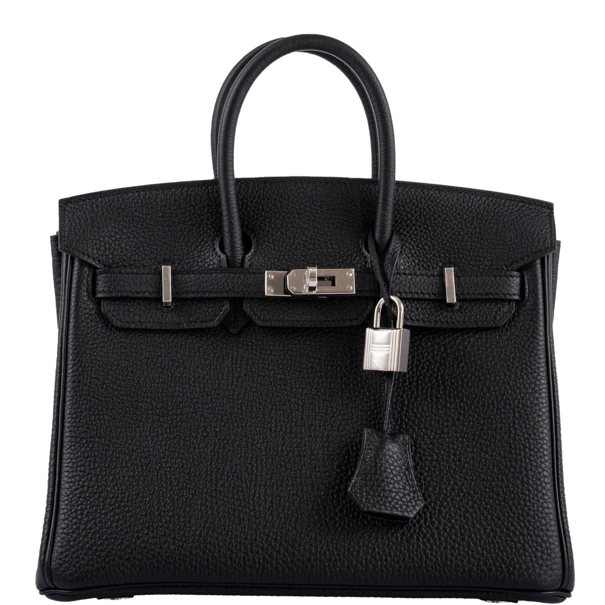 Hermes Birkin Bag 25cm Black Togo Palladium Hardware