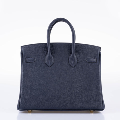 Hermès Birkin 25 Bleu Nuit Togo with Gold Hardware - 2020, Y