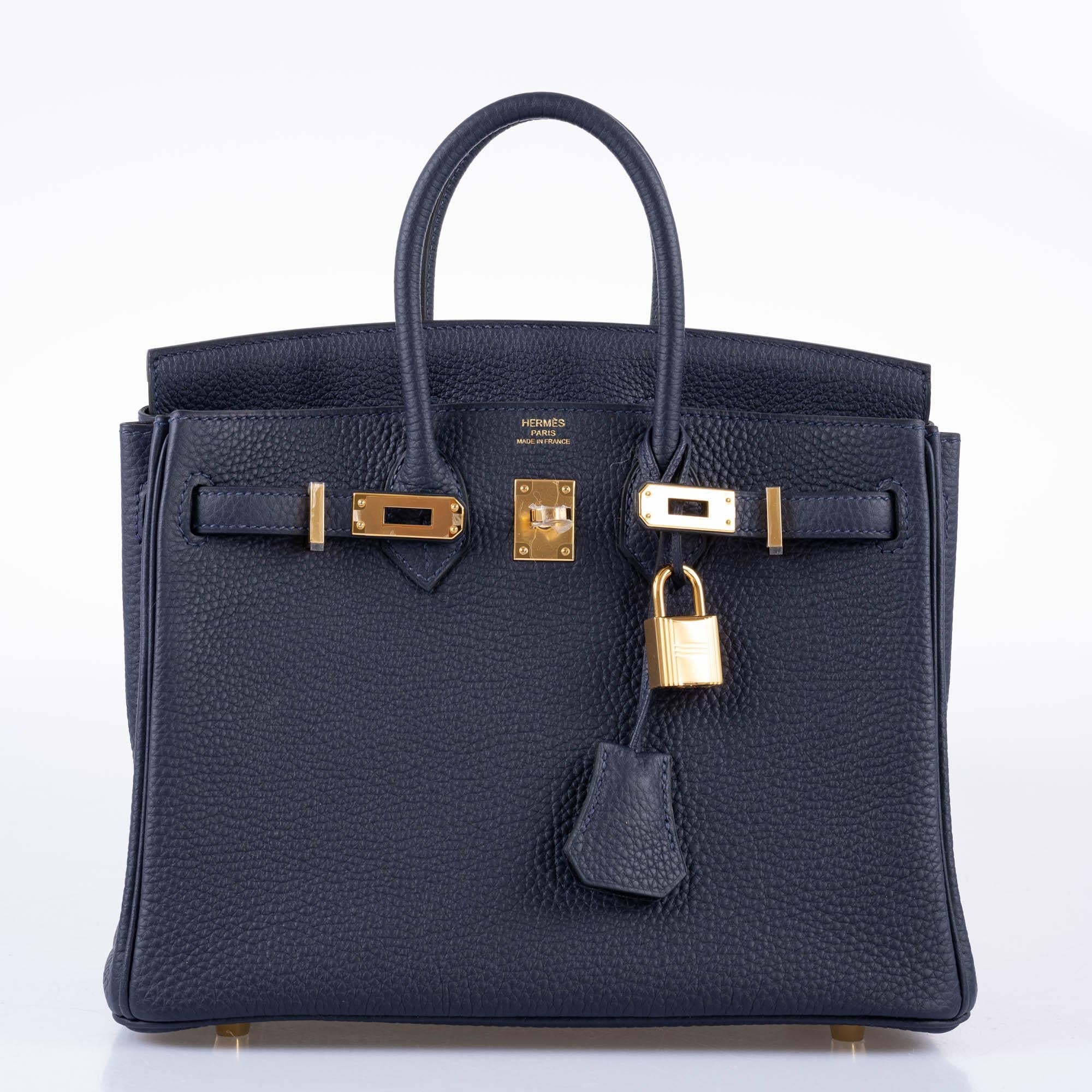 Hermès Birkin 25 Bleu Nuit Togo with Gold Hardware - 2020, Y