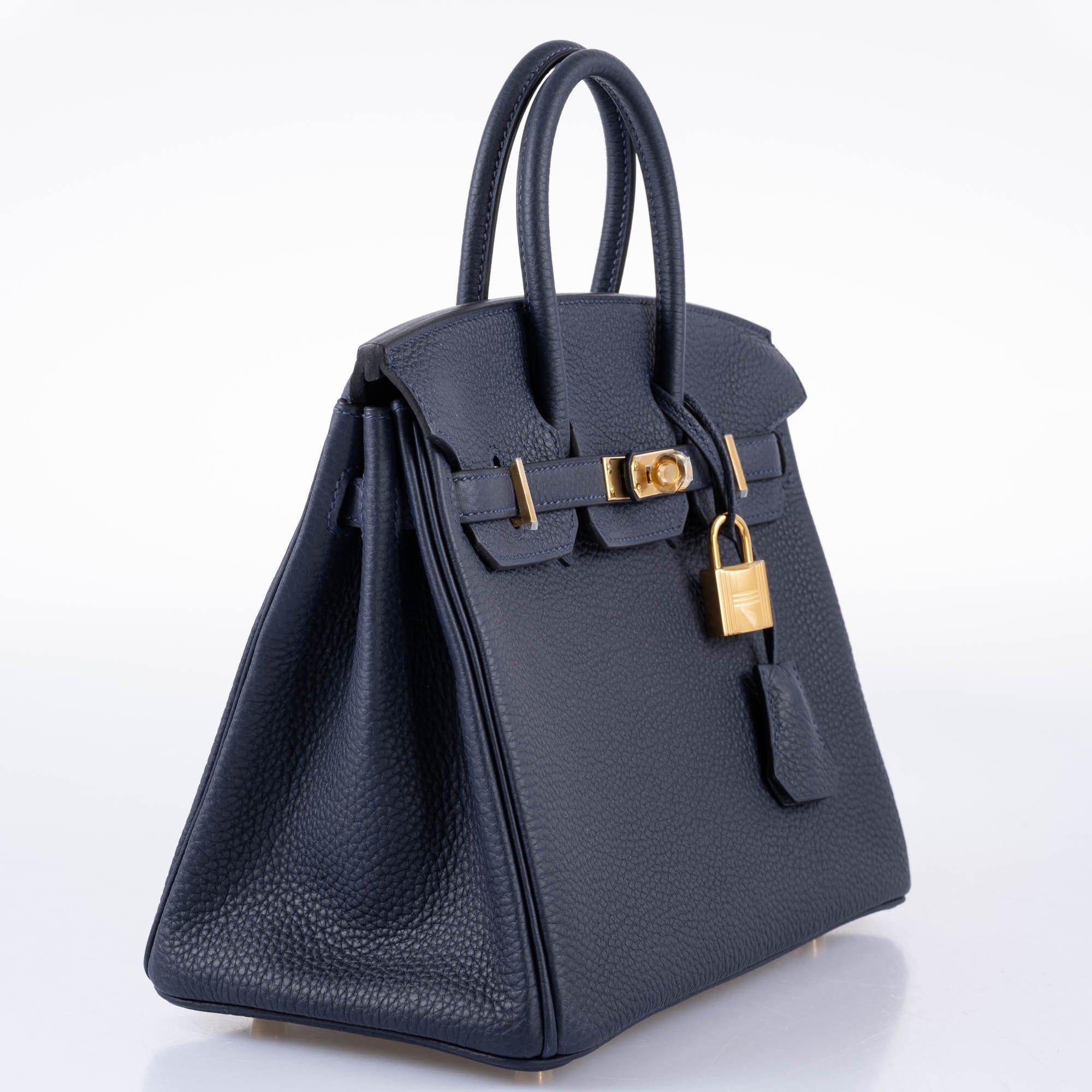 Hermès Birkin 25 Bleu Nuit Togo with Gold Hardware