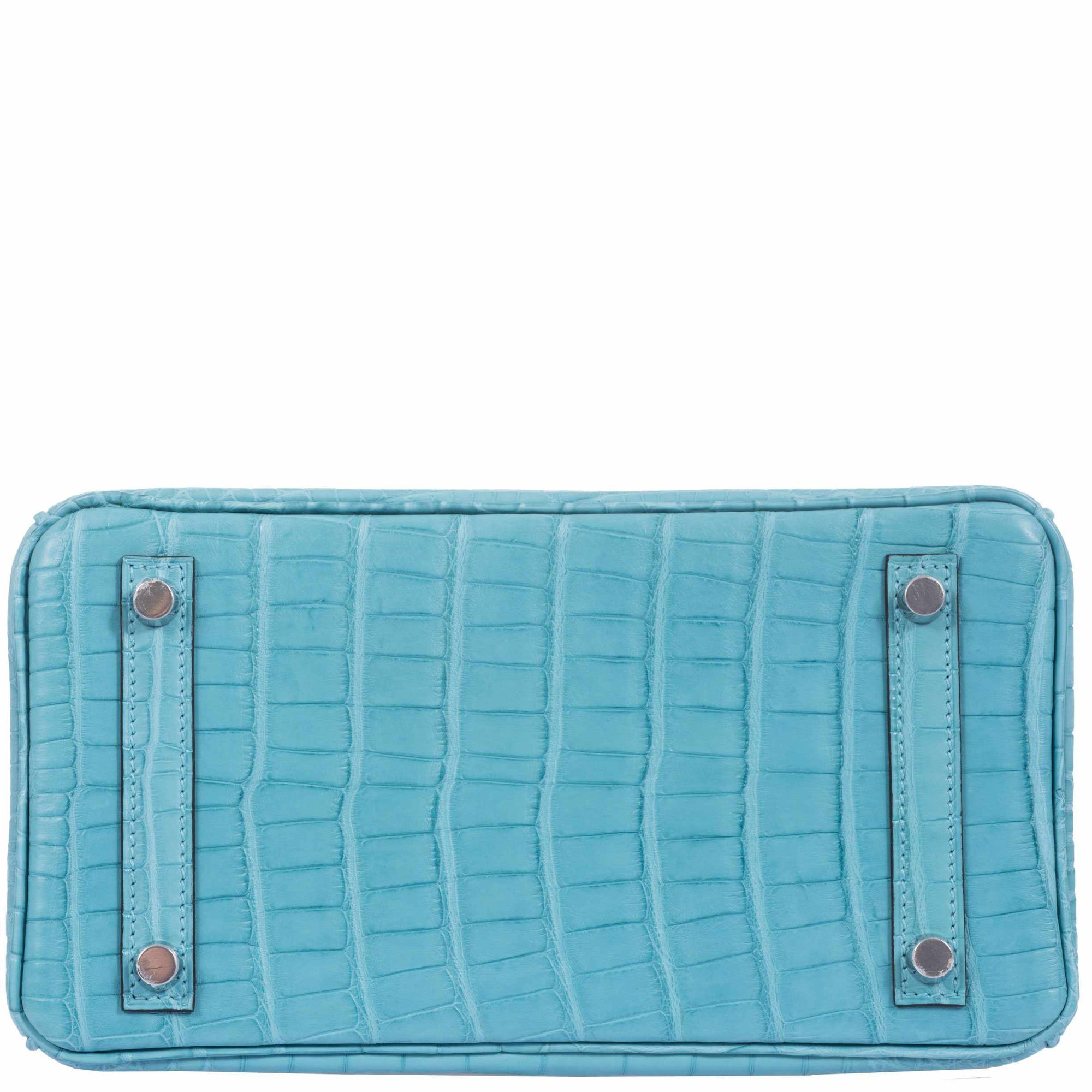 Hermès Birkin 25 Bleu Saint Cyr Matte Alligator Palladium Hardware