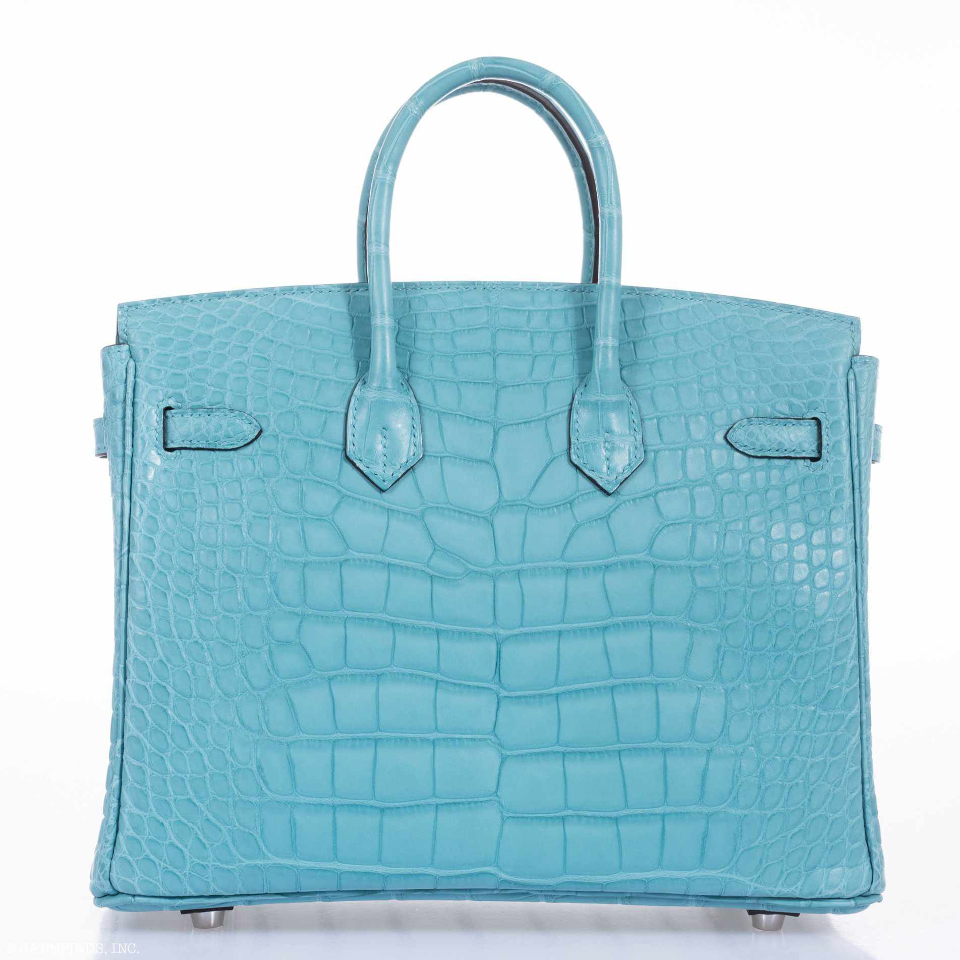 Hermès Birkin 25 Bleu Saint Cyr Matte Alligator Palladium Hardware