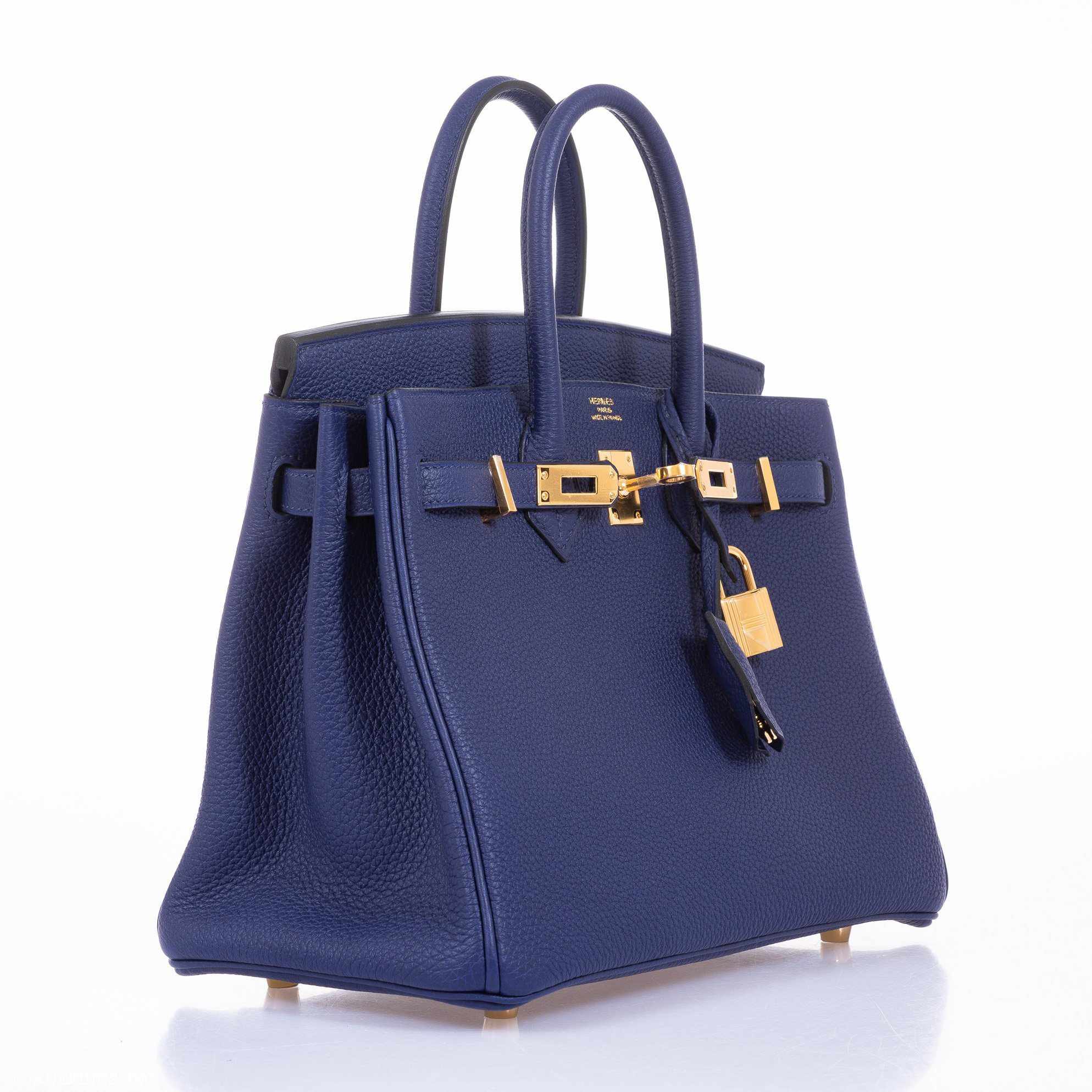 Hermès Birkin 25 Blue Encre (Ink) Togo Gold Hardware