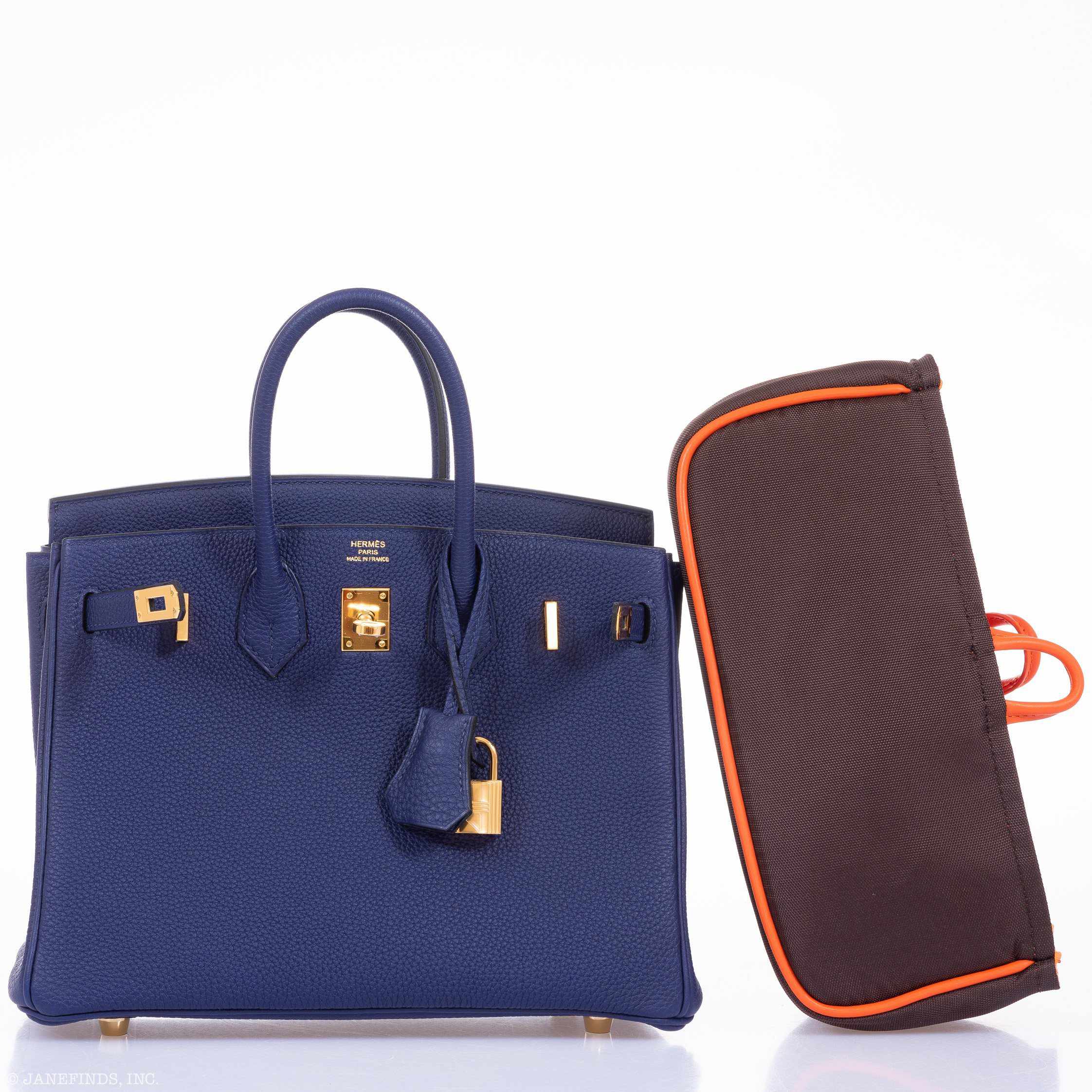 Hermès Birkin 25 Blue Encre (Ink) Togo Gold Hardware