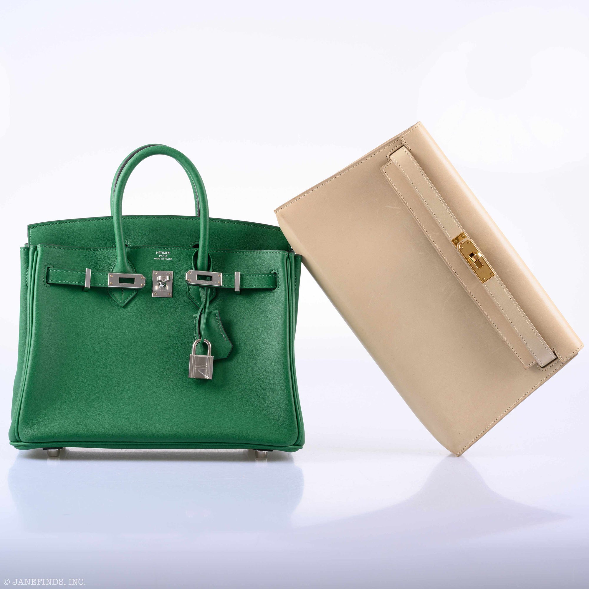 Hermès Birkin 25 Cactus Swift Leather Palladium Hardware