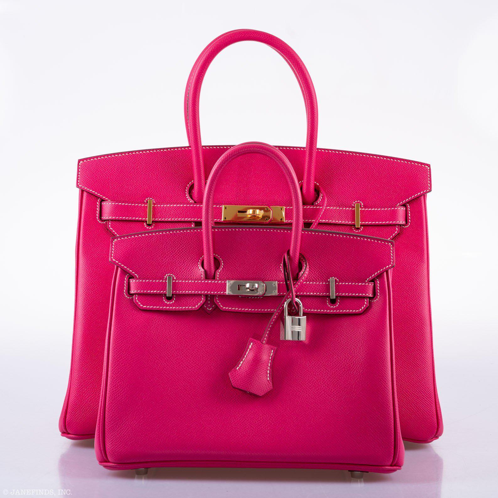 Hermès Birkin 25 Candy Collection Rose Tyrien Epsom Palladium Hardware - Q, Square