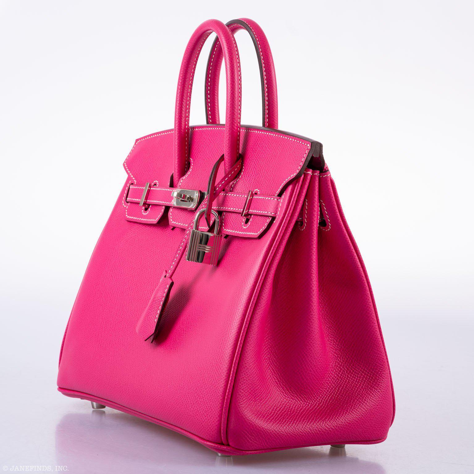 Hermès Birkin 25 Candy Collection Rose Tyrien Epsom Palladium Hardware - Q, Square