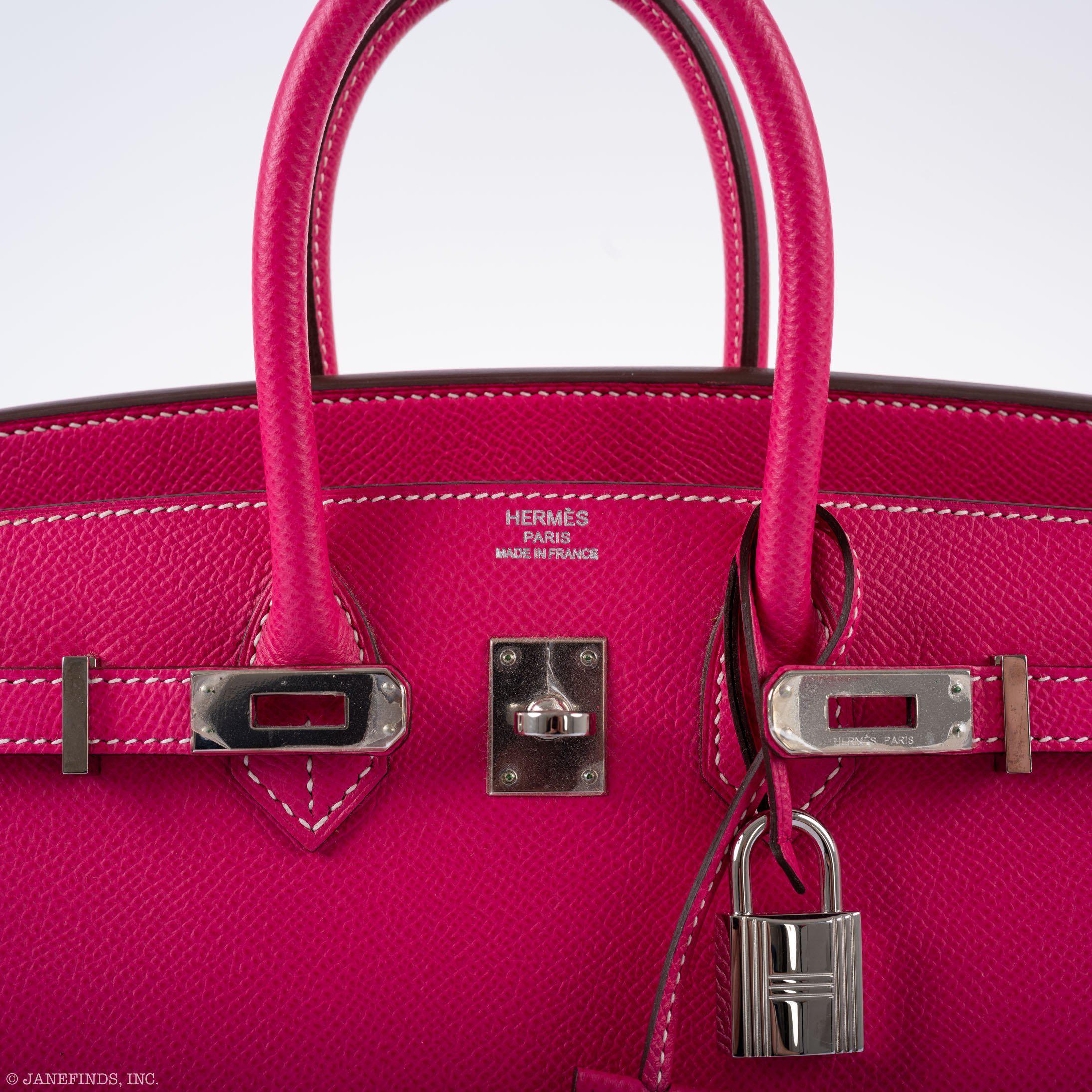 Hermès Birkin 25 Candy Collection Rose Tyrien Epsom Palladium Hardware - Q, Square