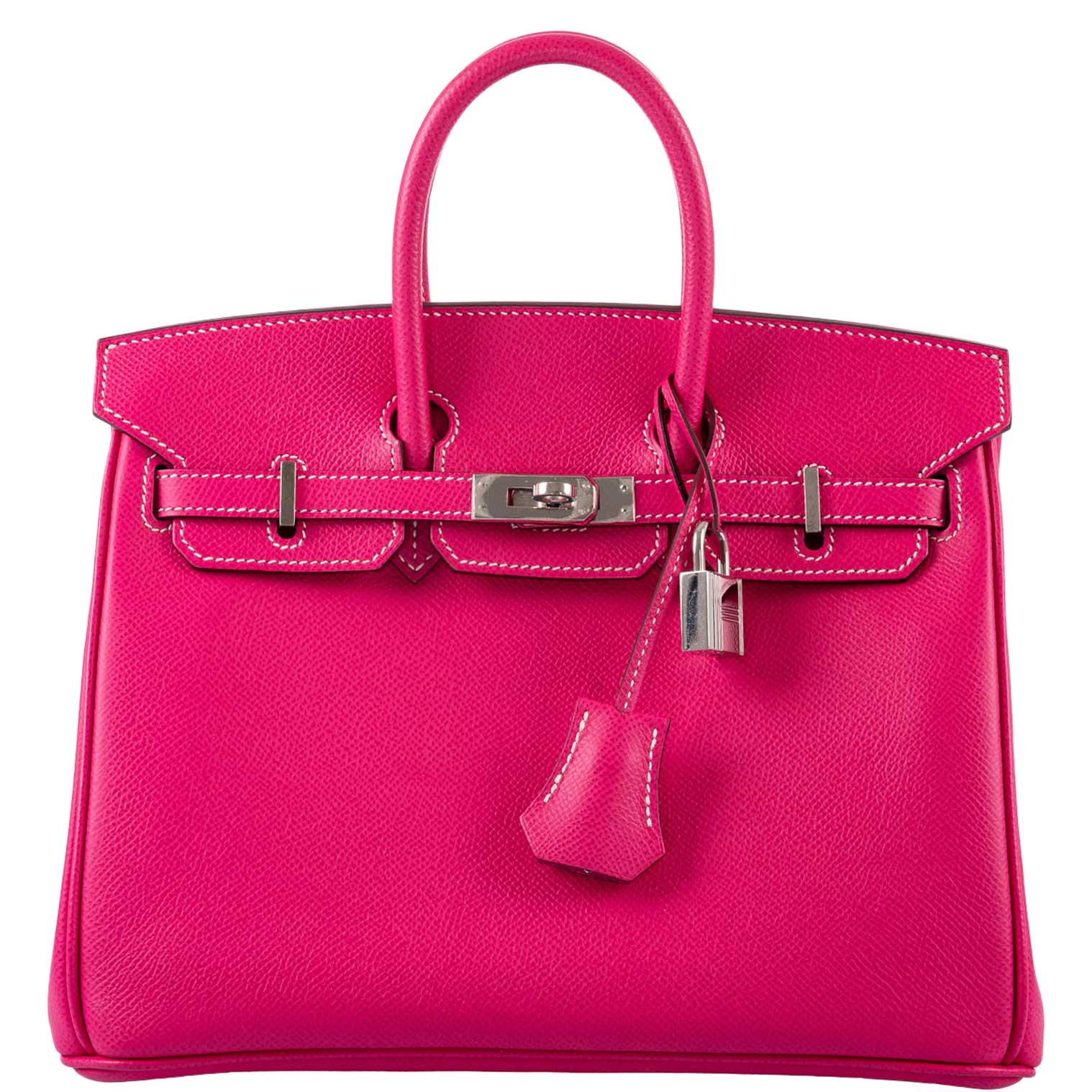 Hermès Birkin 25 Candy Collection Rose Tyrien Epsom Palladium Hardware - Q, Square