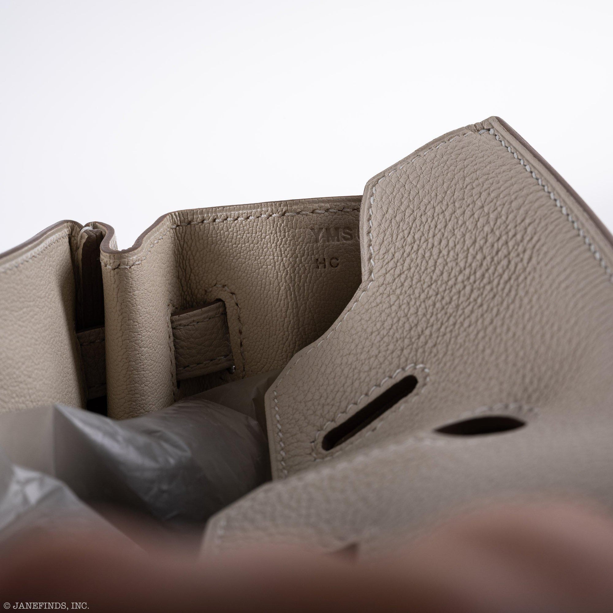 Hermès Birkin 25 Craie Togo Palladium Hardware