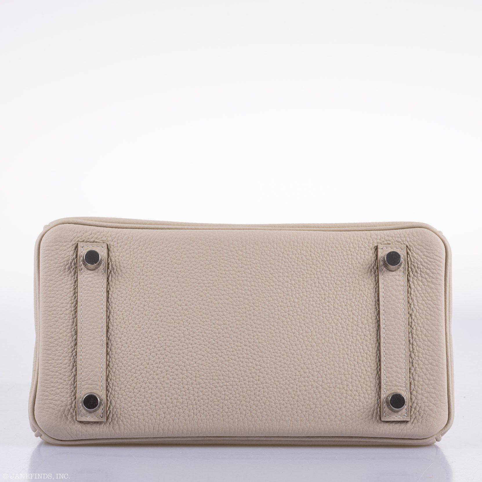 Hermès Birkin 25 Craie Togo Palladium Hardware