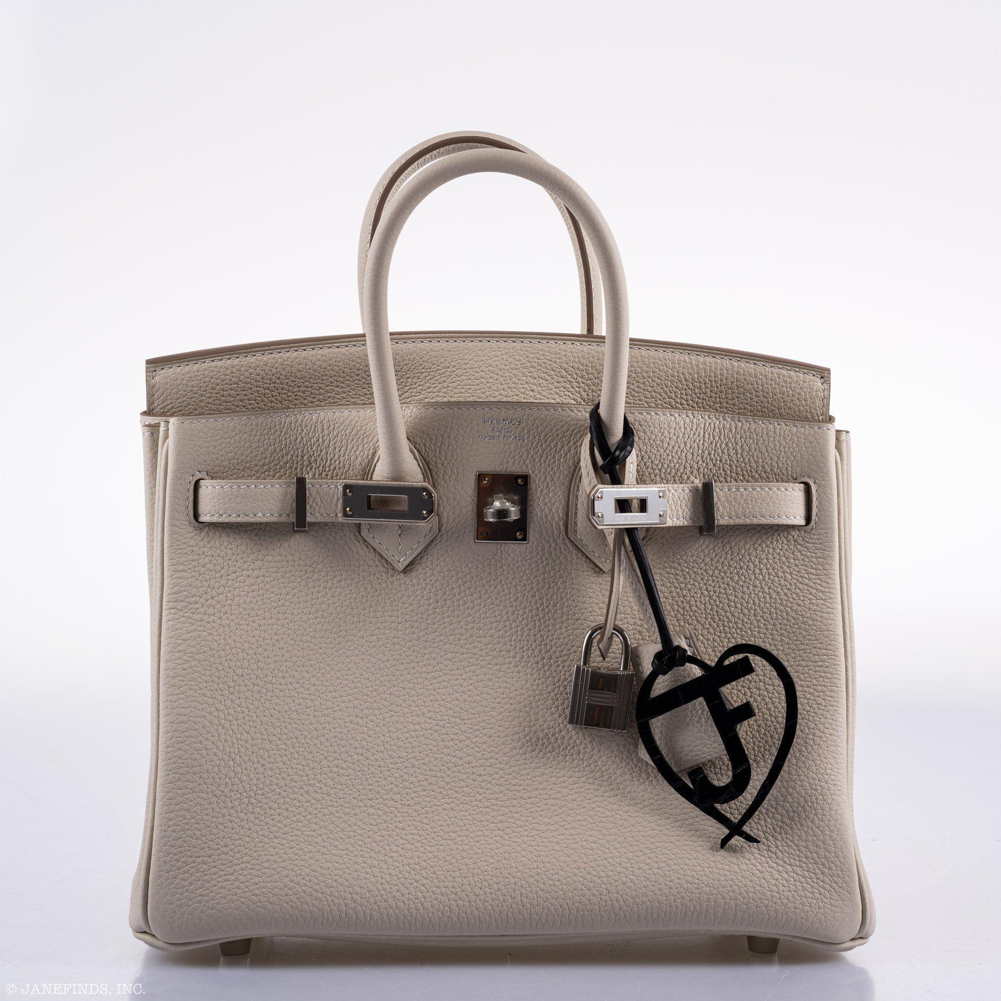 Hermès Birkin 25 Craie Togo Palladium Hardware