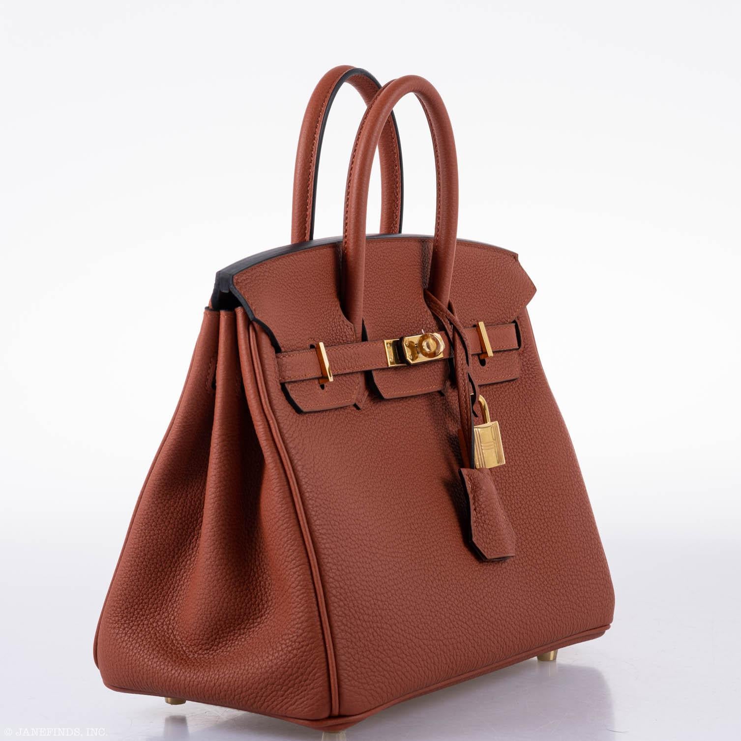 Hermès Birkin 25 Cuivre Togo Leather Gold Hardware