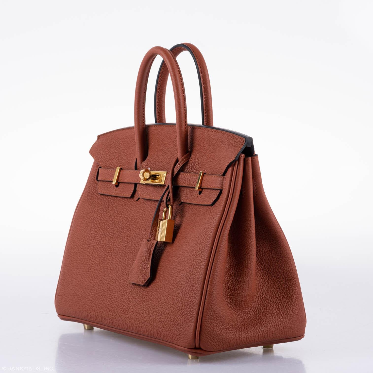 Hermès Birkin 25 Cuivre Togo Leather Gold Hardware