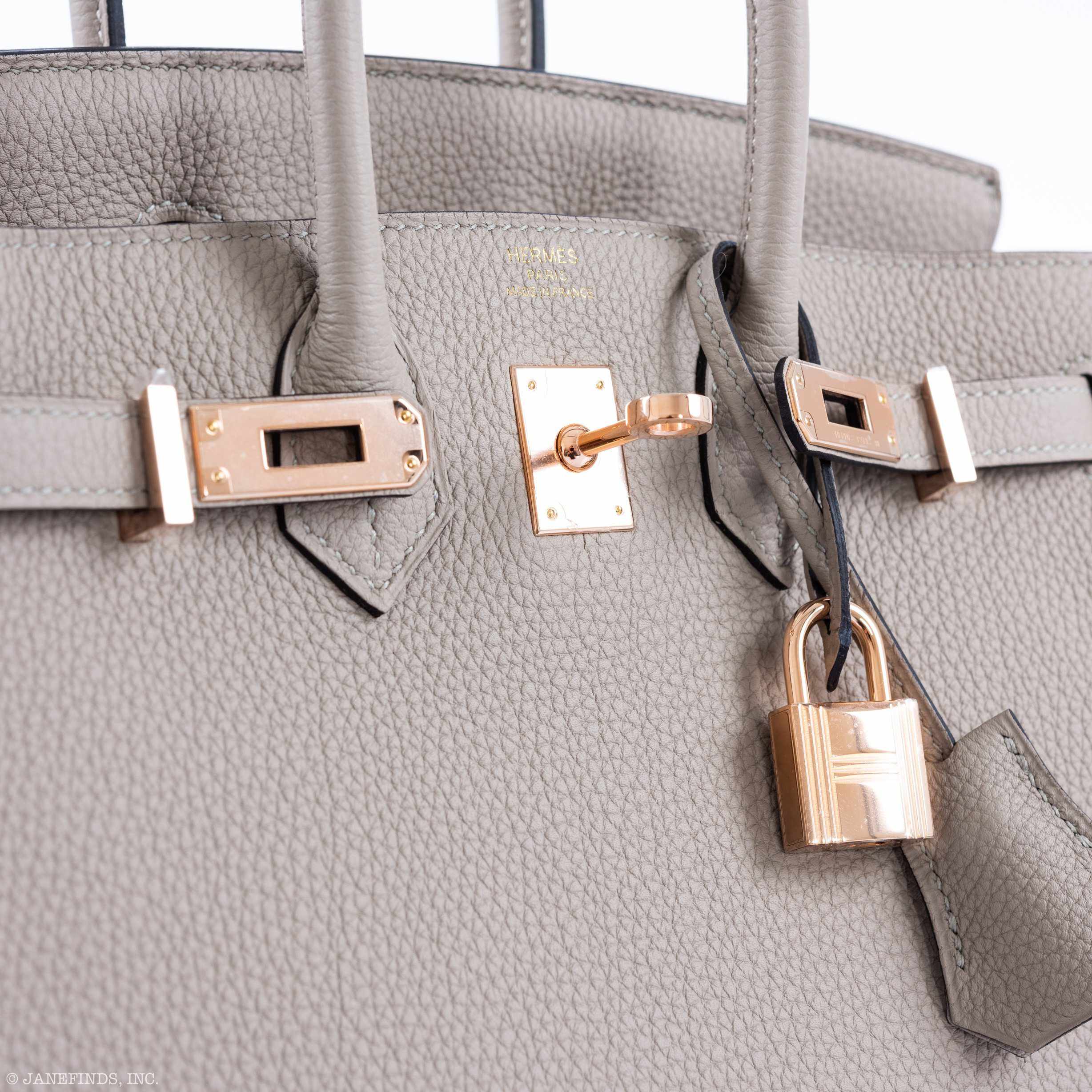 Hermès Birkin 25 Gris Asphalte Togo Rose Gold Hardware