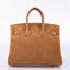 Hermès Birkin 25 Grizzly Gold Veau Doblis Suede and Gold Swift with Gold Hardware