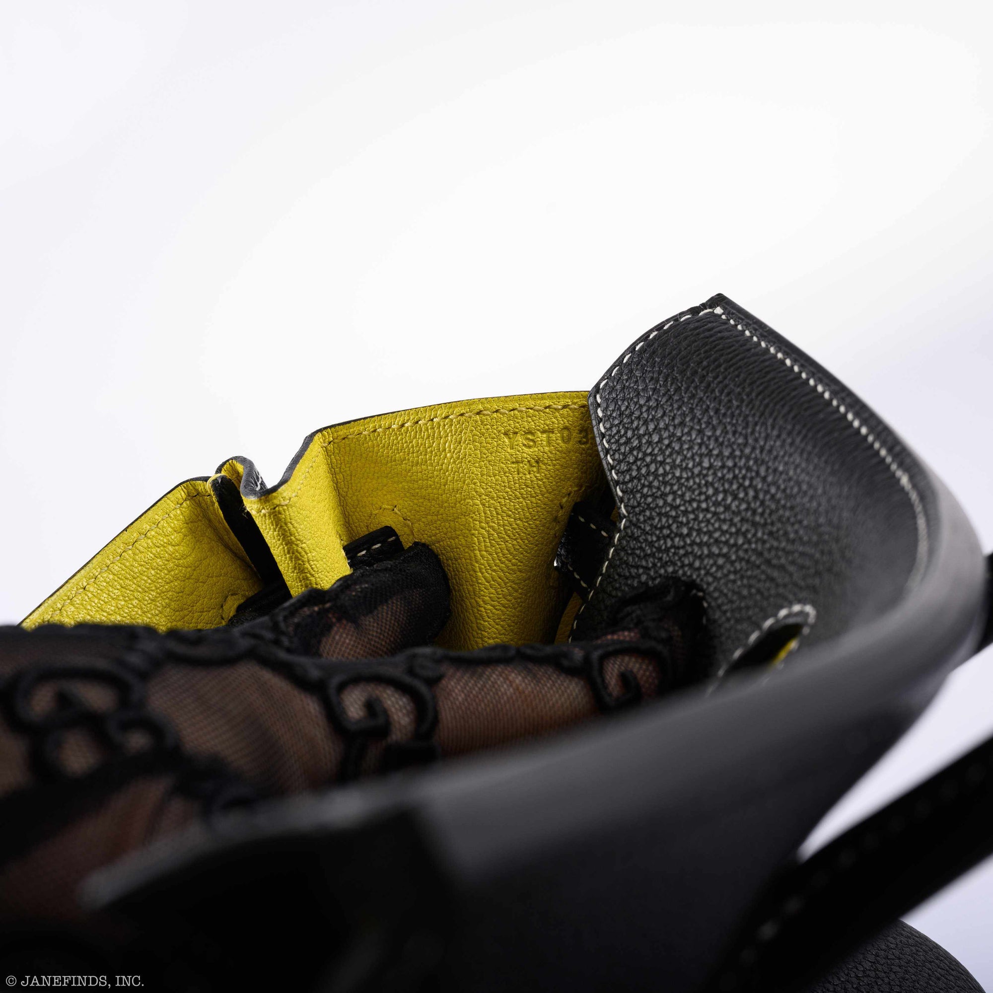 Hermès Birkin 25 HSS Black Togo & Lime Gold Hardware