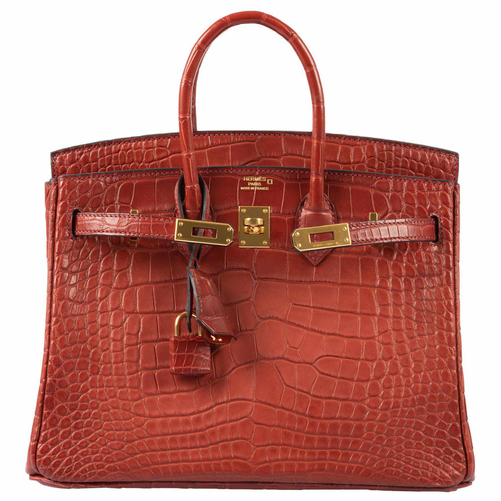 Hermès Birkin 25 HSS Rouge H Alligator & Orange Interior Gold Hardware –  JaneFinds
