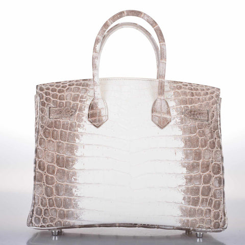 Hermès Birkin 25 Himalayan White Niloticus Crocodile Palladium Hardware