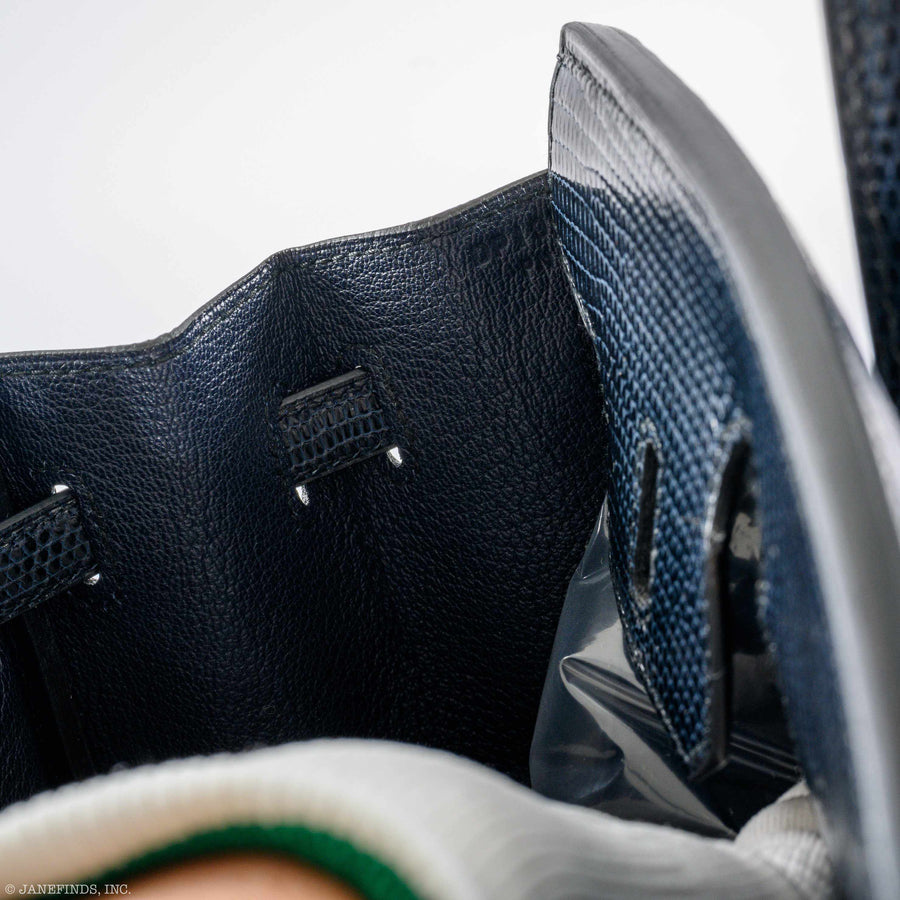 Hermès Birkin 25 Indigo Lizard Palladium Hardware - 2019