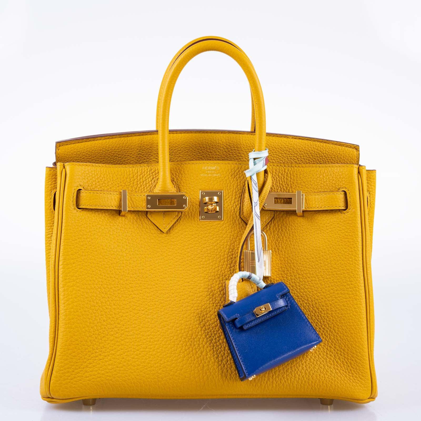 Hermès Birkin 25 Jaune Ambre Togo Gold Hardware