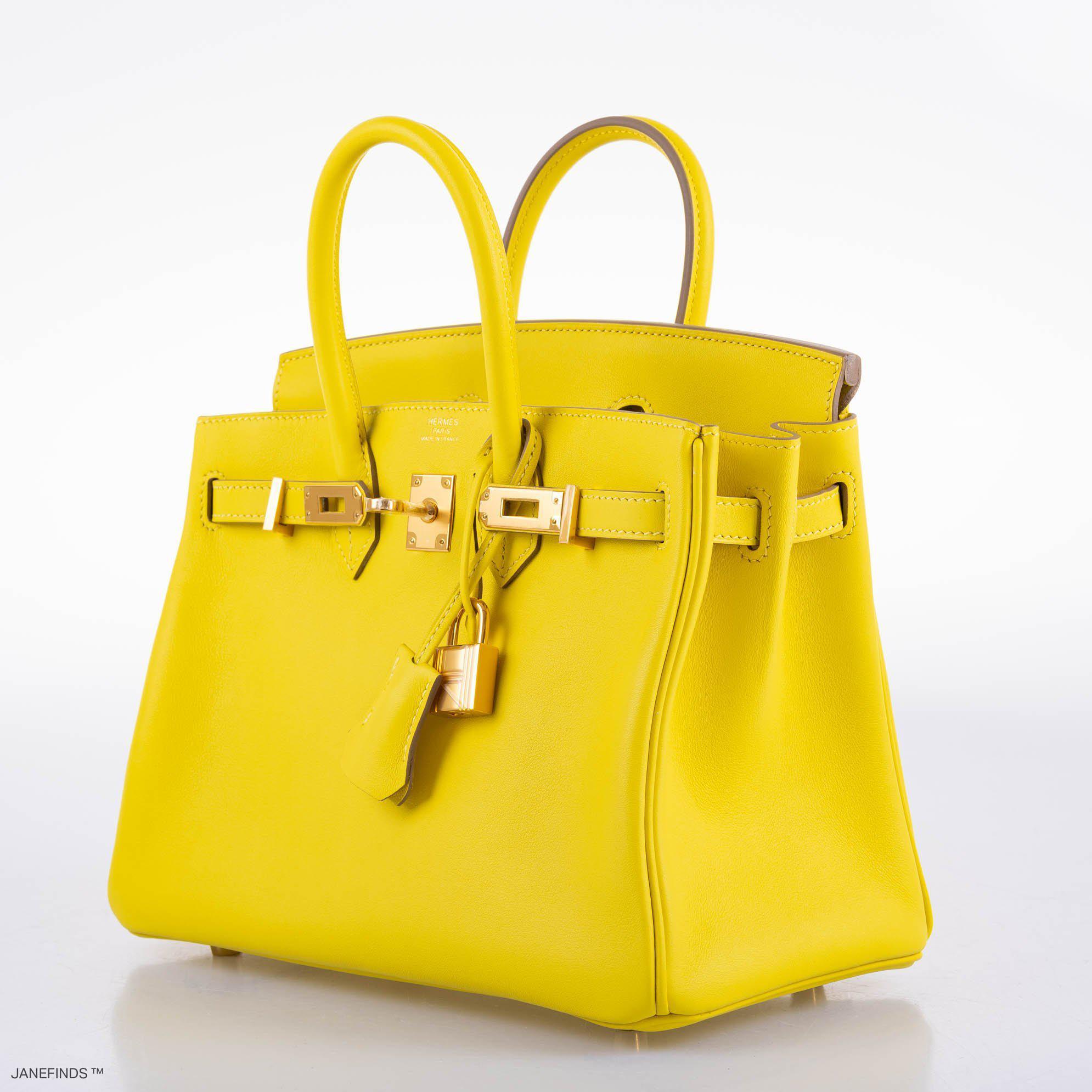 Hermès Birkin 25 Lime Swift Leather Gold Hardware