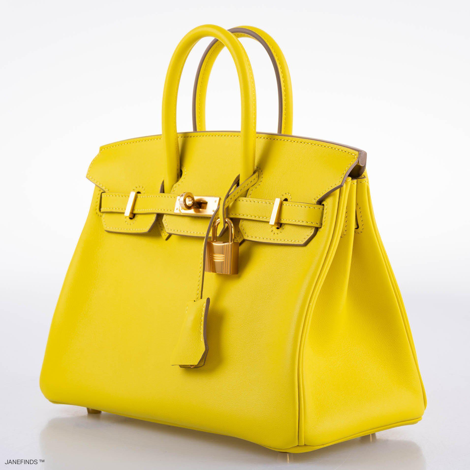 Hermès Birkin 25 Lime Swift Leather Gold Hardware