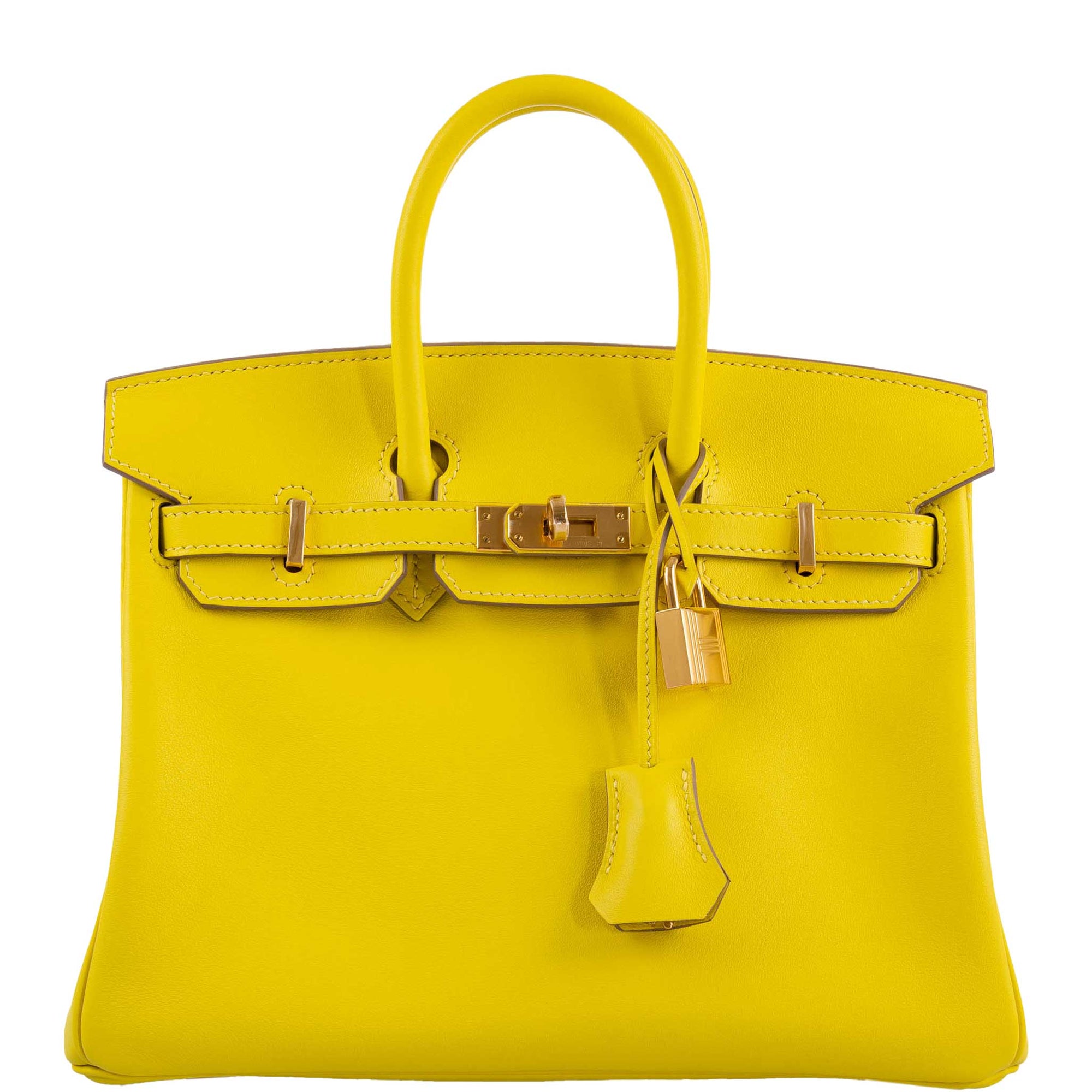 Hermès Birkin 25 Lime Swift Leather Gold Hardware