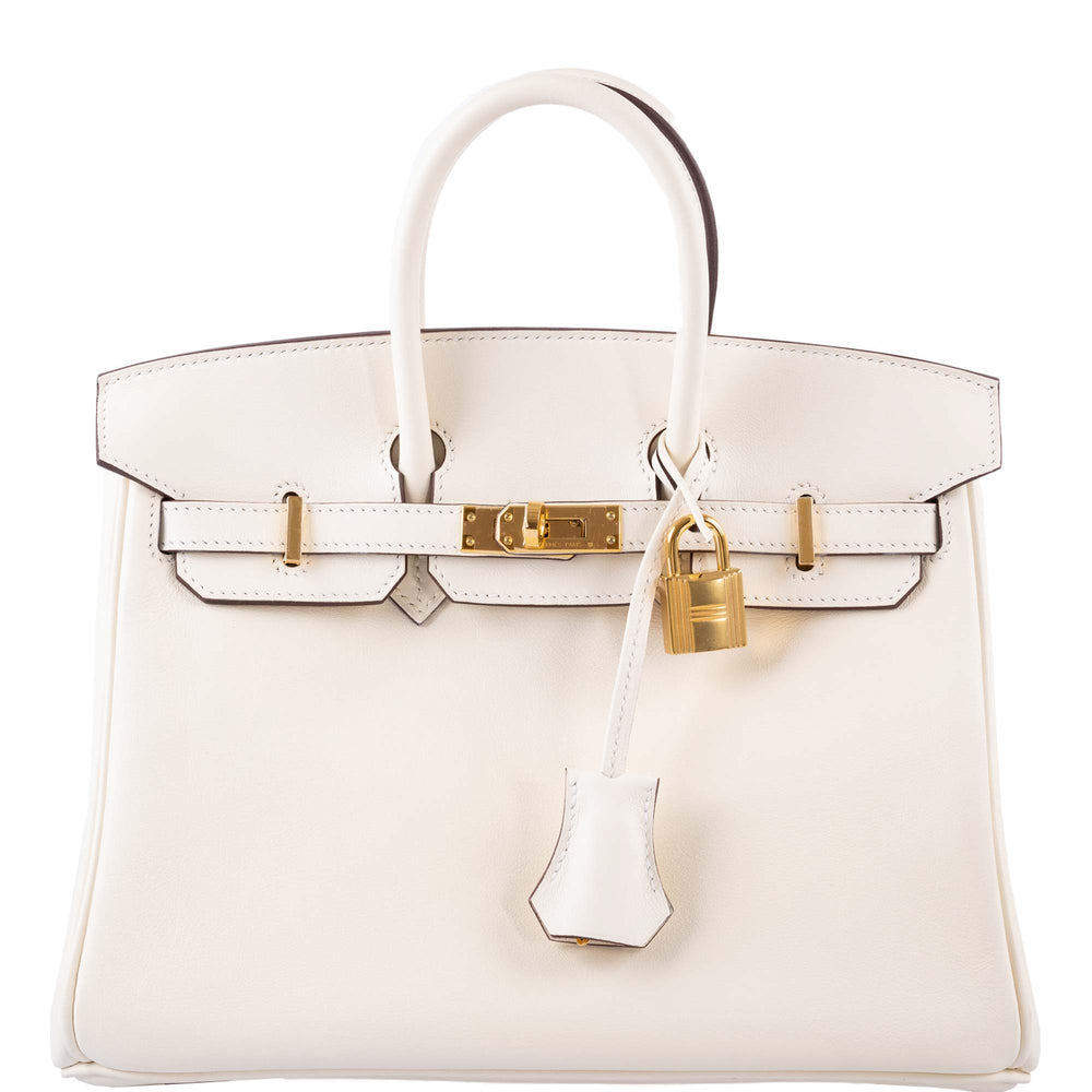 Hermès Birkin 25 Nata Swift leather Gold Hardware