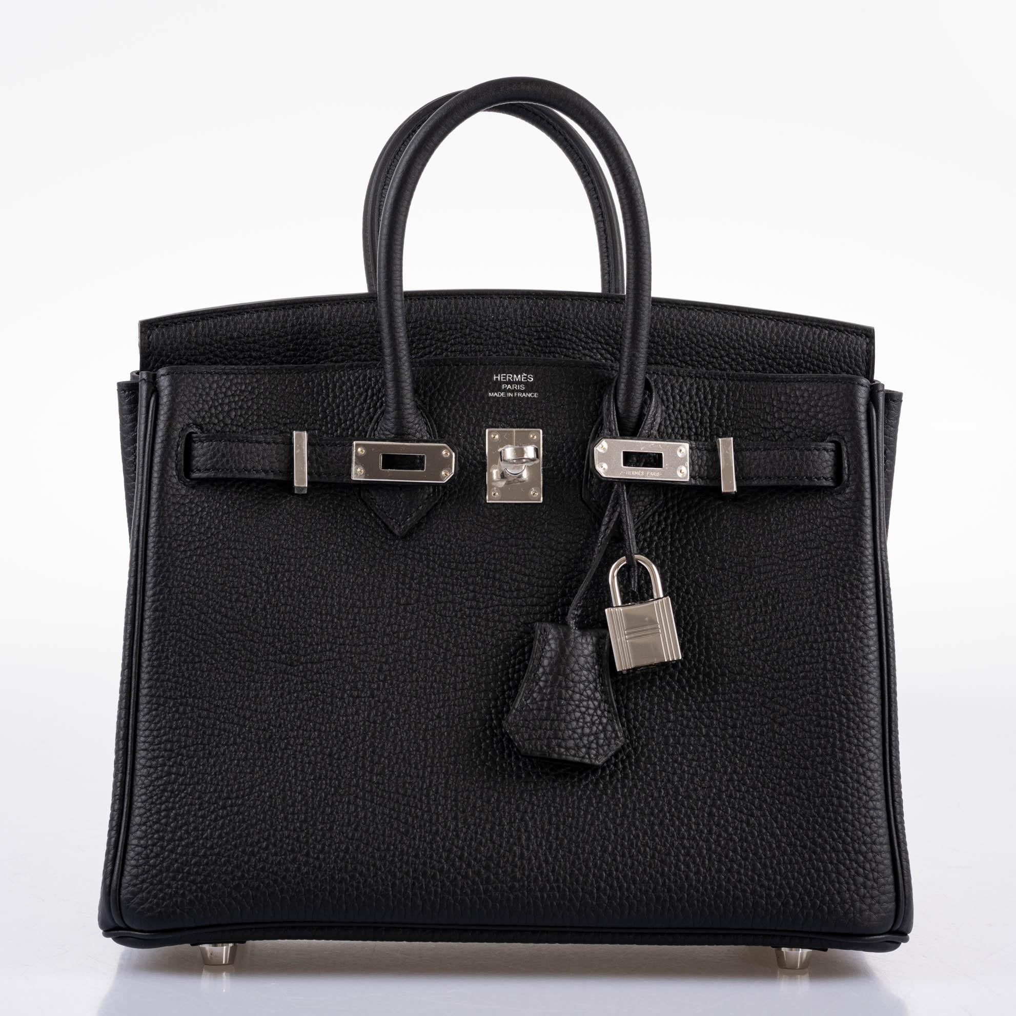 Hermès Birkin 25 Noir Togo Palladium Hardware