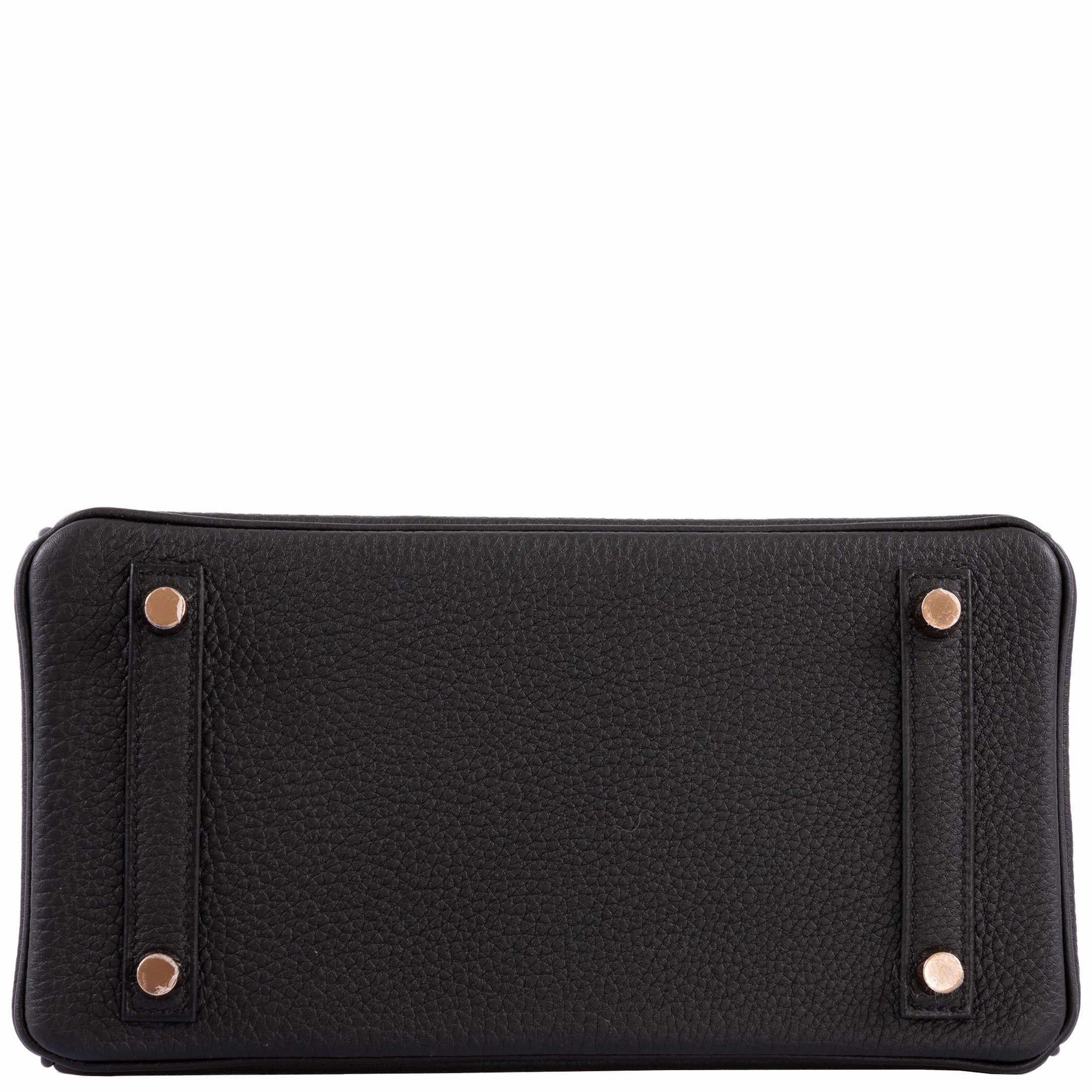 Hermès Birkin 25 Noir Togo Rose Gold Hardware
