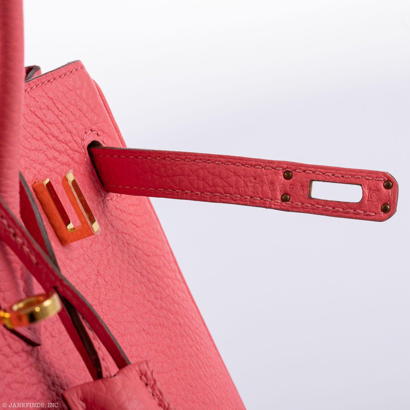 Hermès Birkin 25 Rose Lipstick Togo Gold Hardware