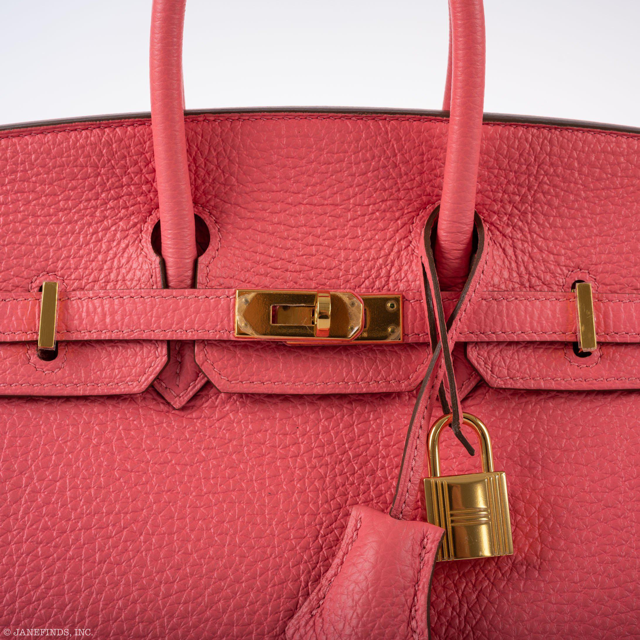 Hermès Birkin 25 Rose Lipstick Togo Gold Hardware - 2013, Q Square