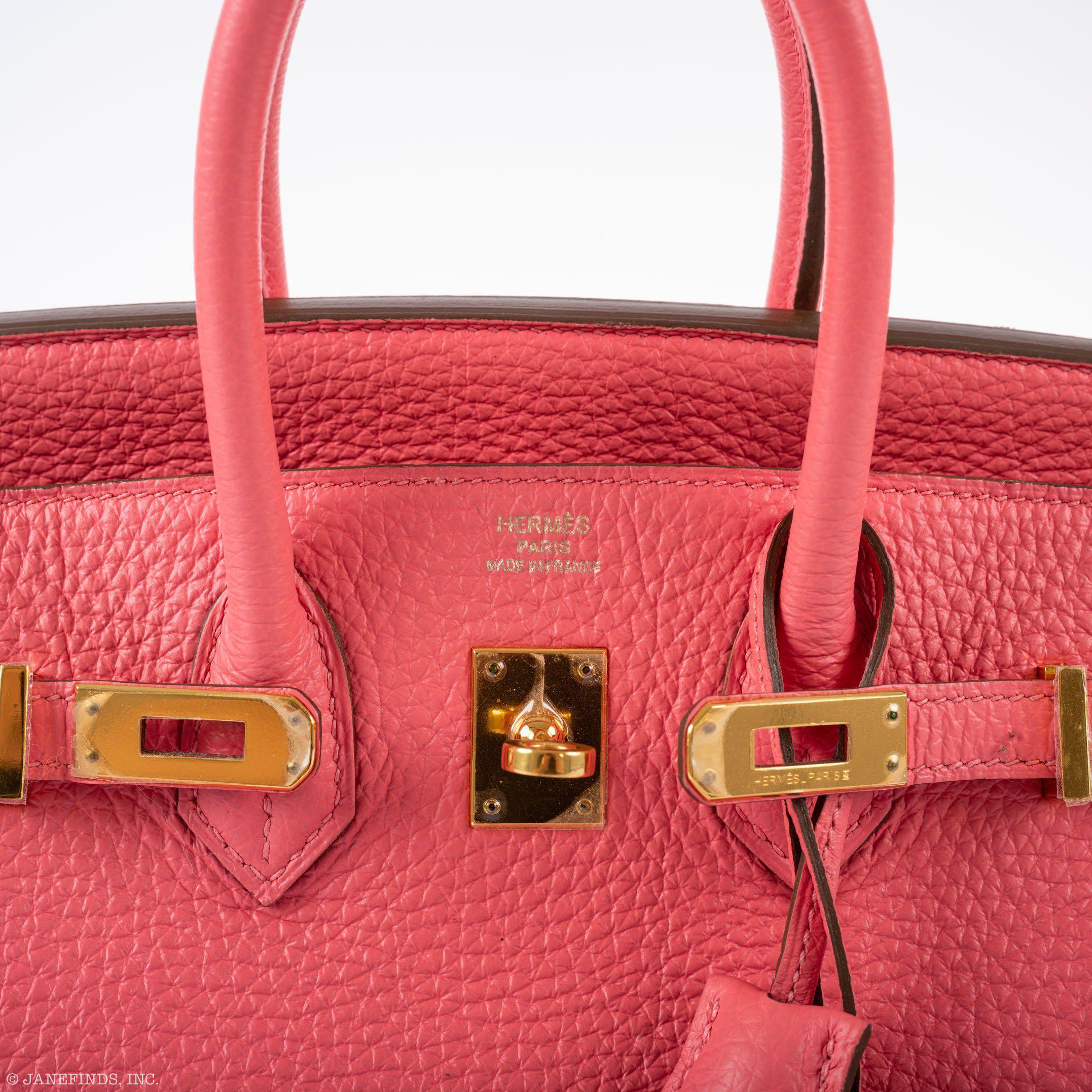 Hermès Birkin 25 Rose Lipstick Togo Gold Hardware - 2013, Q Square