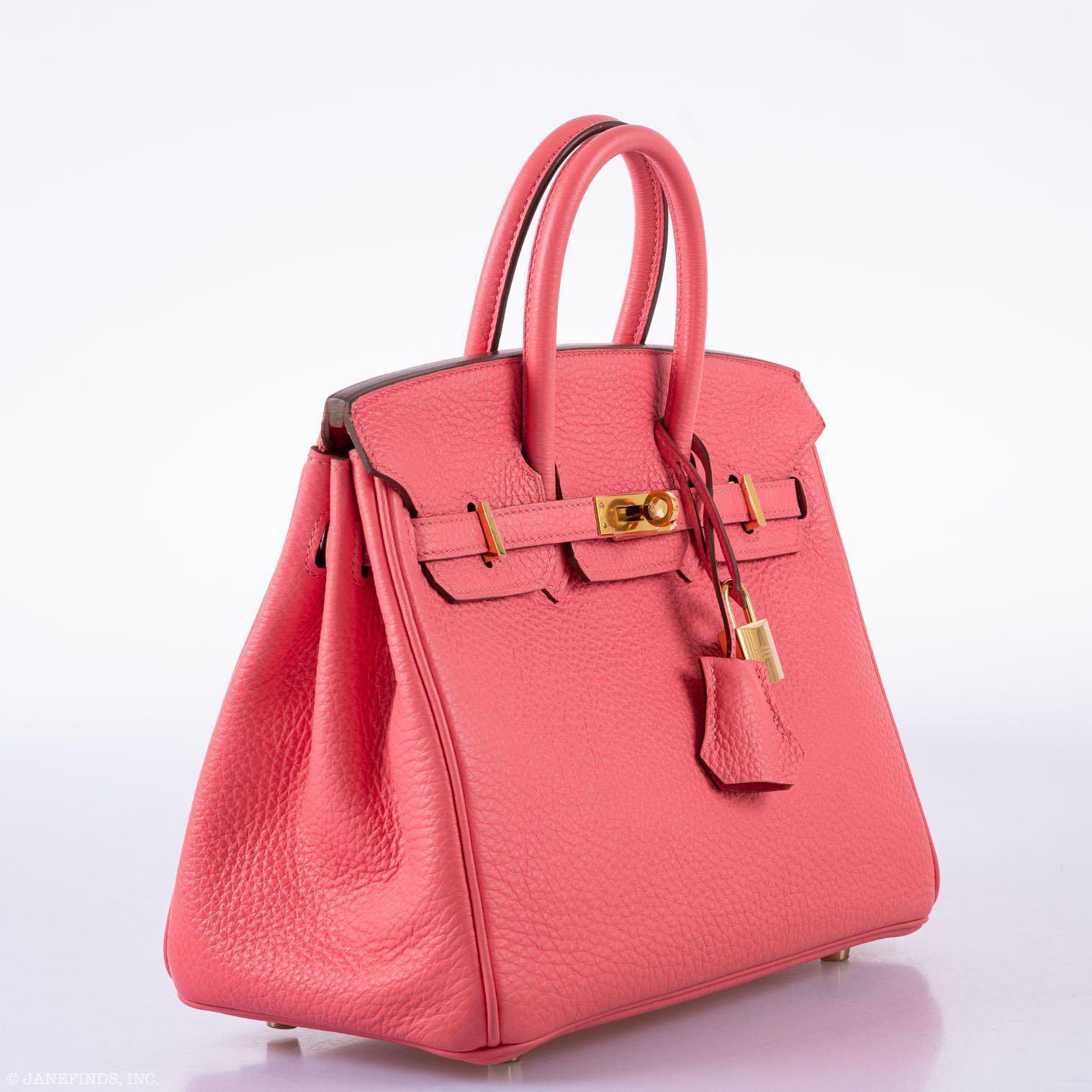 Hermès Birkin 25 Rose Lipstick Togo Gold Hardware - 2013, Q Square