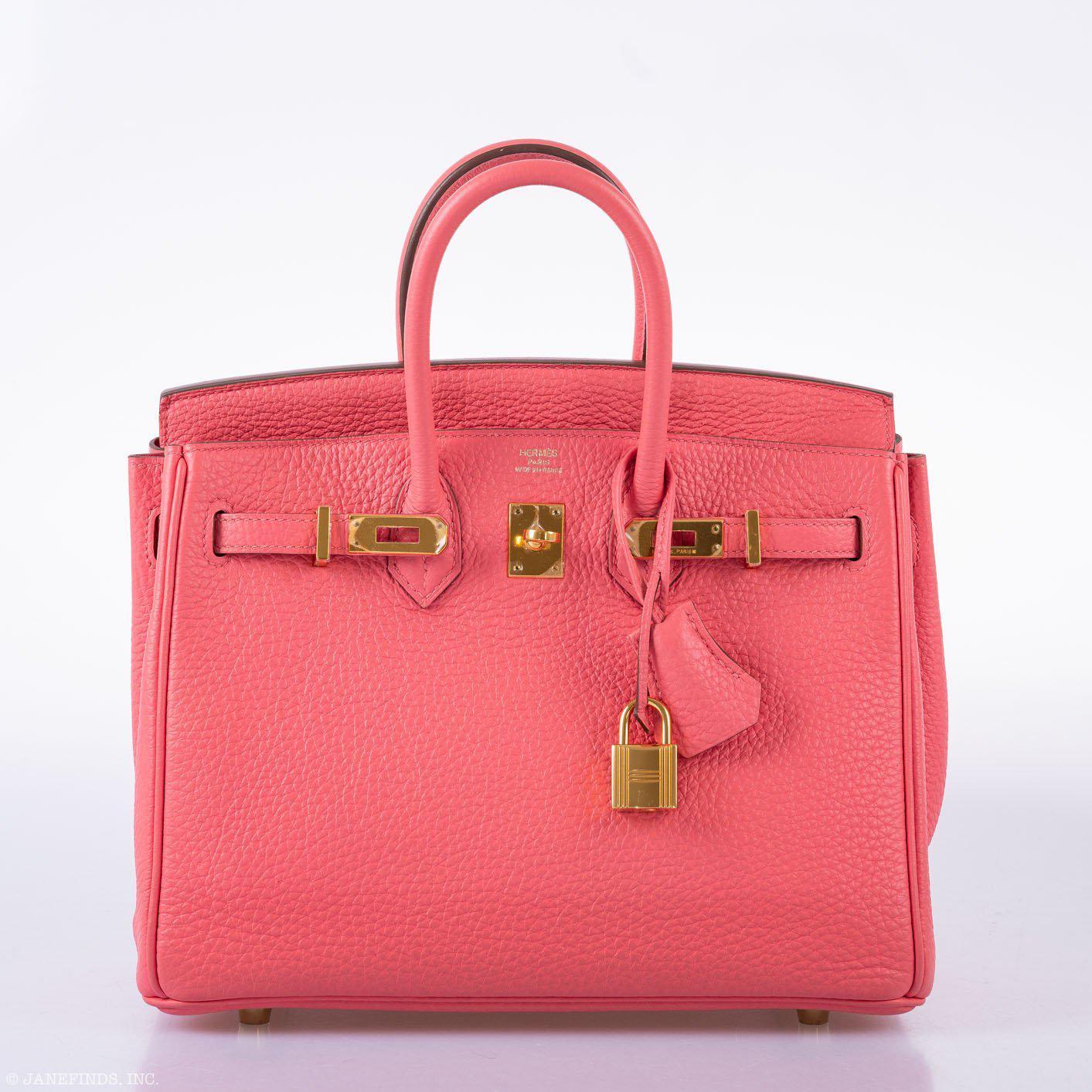 Hermès Birkin 25 Rose Lipstick Togo Gold Hardware - 2013, Q Square