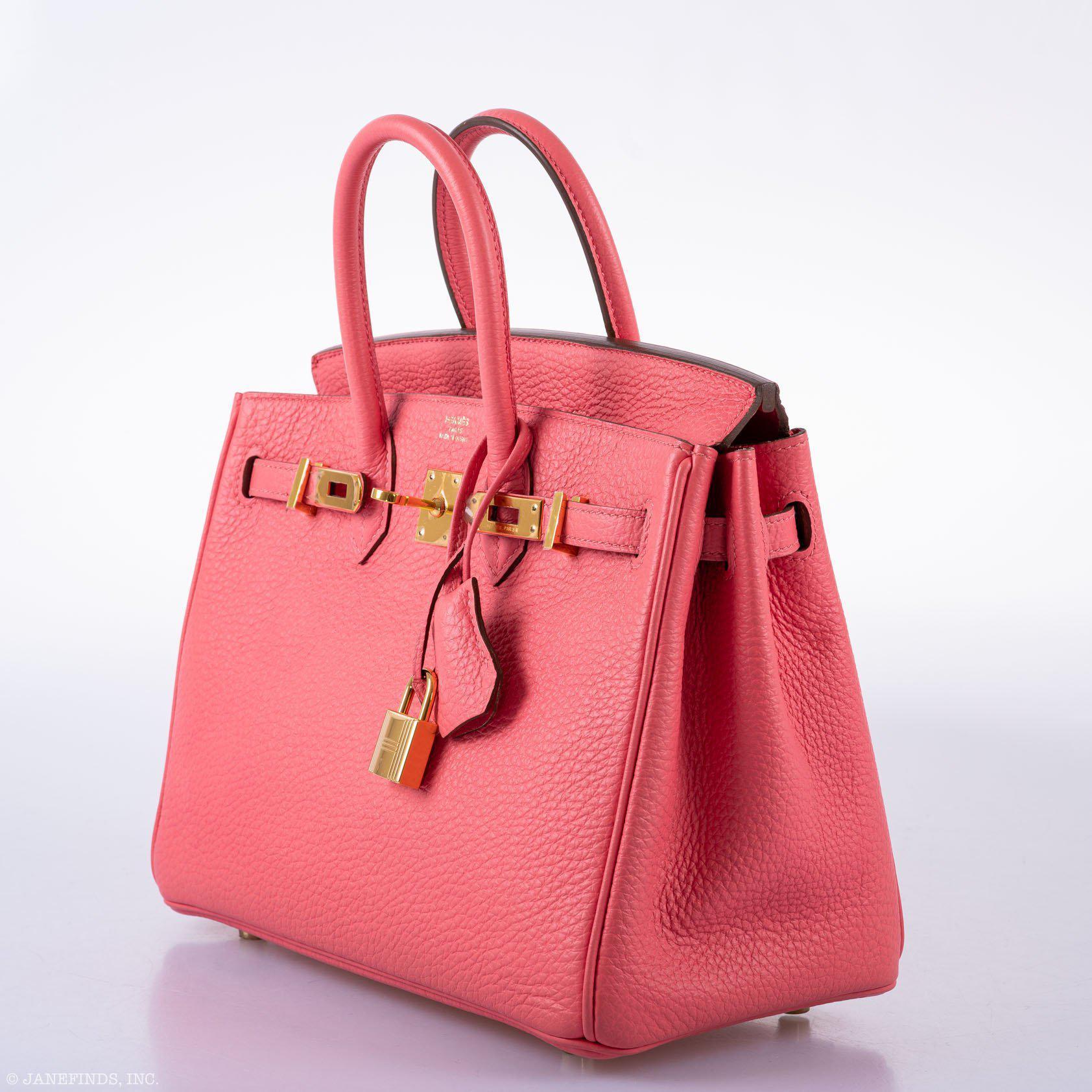 Hermès Birkin 25 Rose Lipstick Togo Gold Hardware - 2013, Q Square